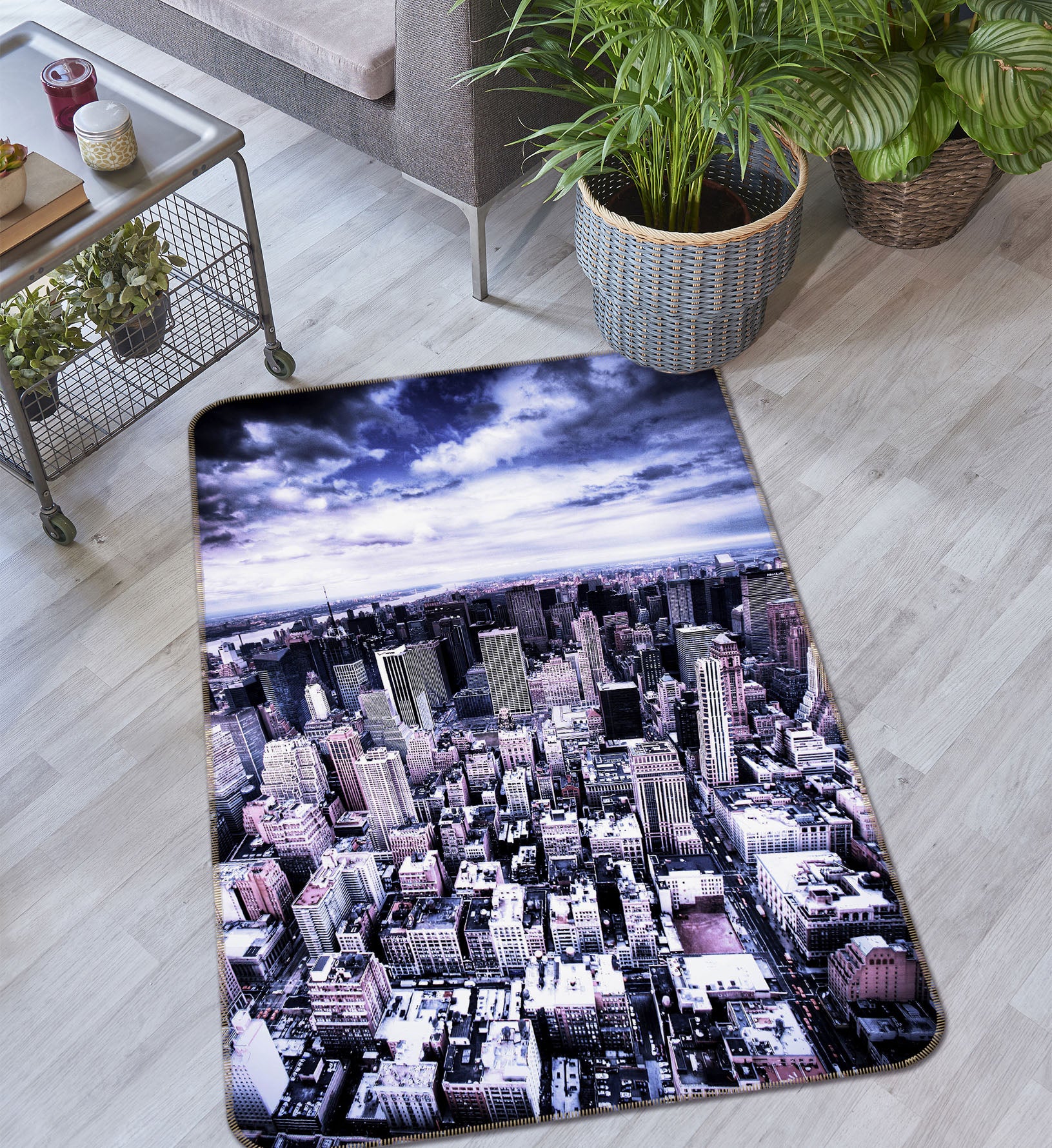 3D High-Rise Building 32155 Non Slip Rug Mat