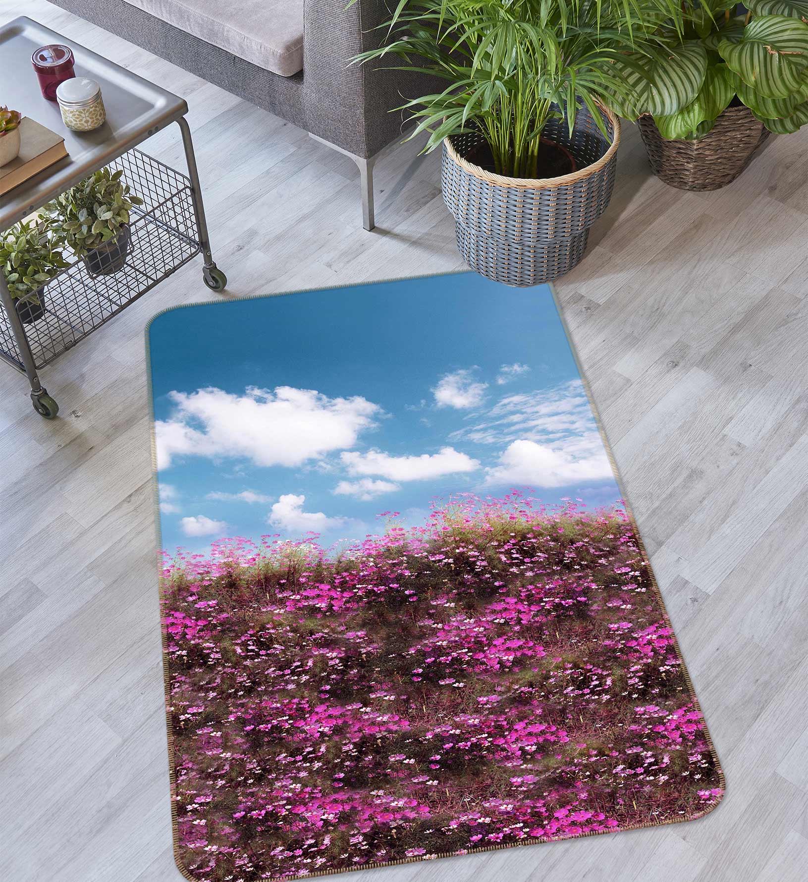 3D Flower Bush 76074 Non Slip Rug Mat