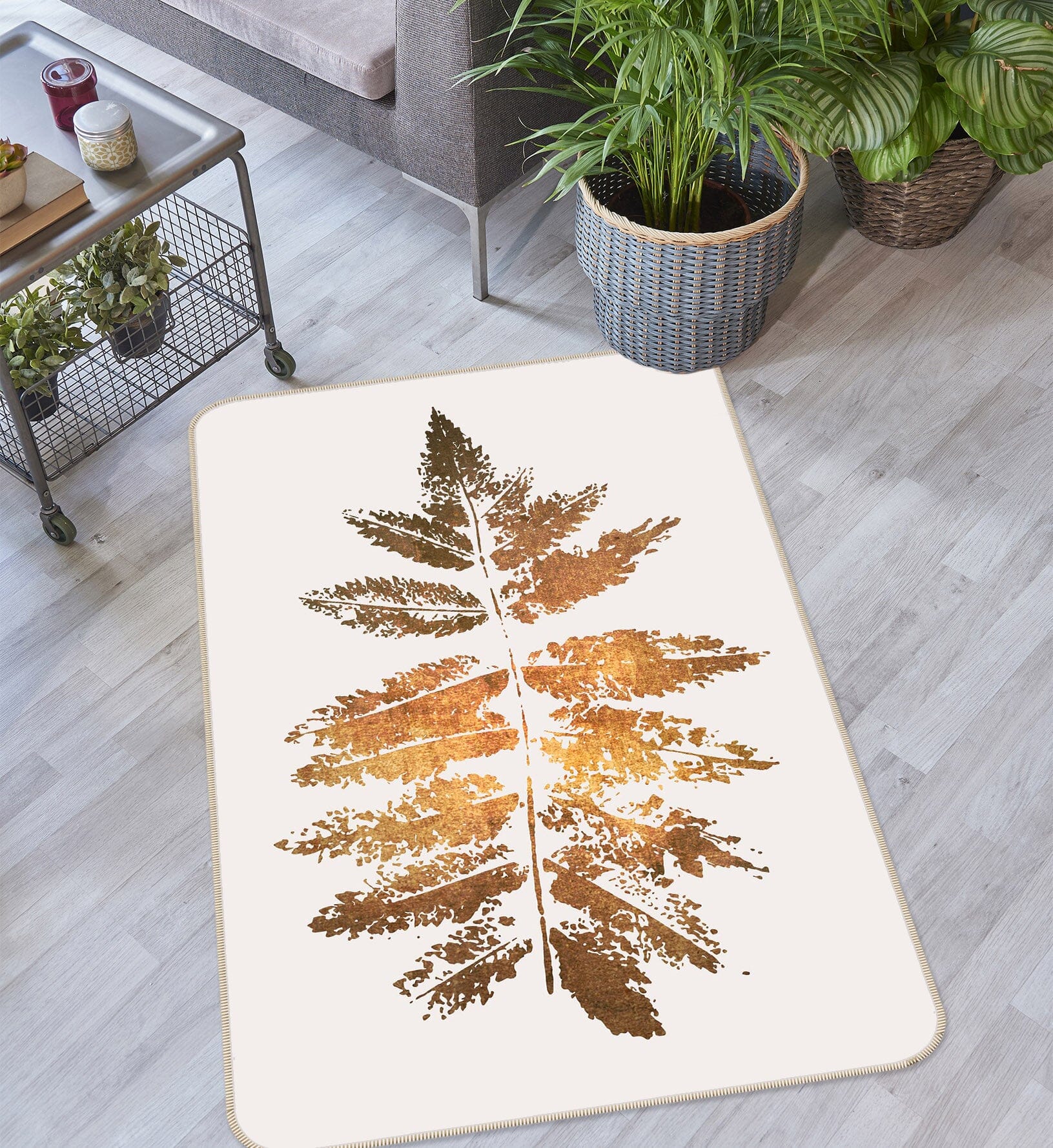 3D Leaf Pattern 1093 Boris Draschoff Rug Non Slip Rug Mat Mat AJ Creativity Home