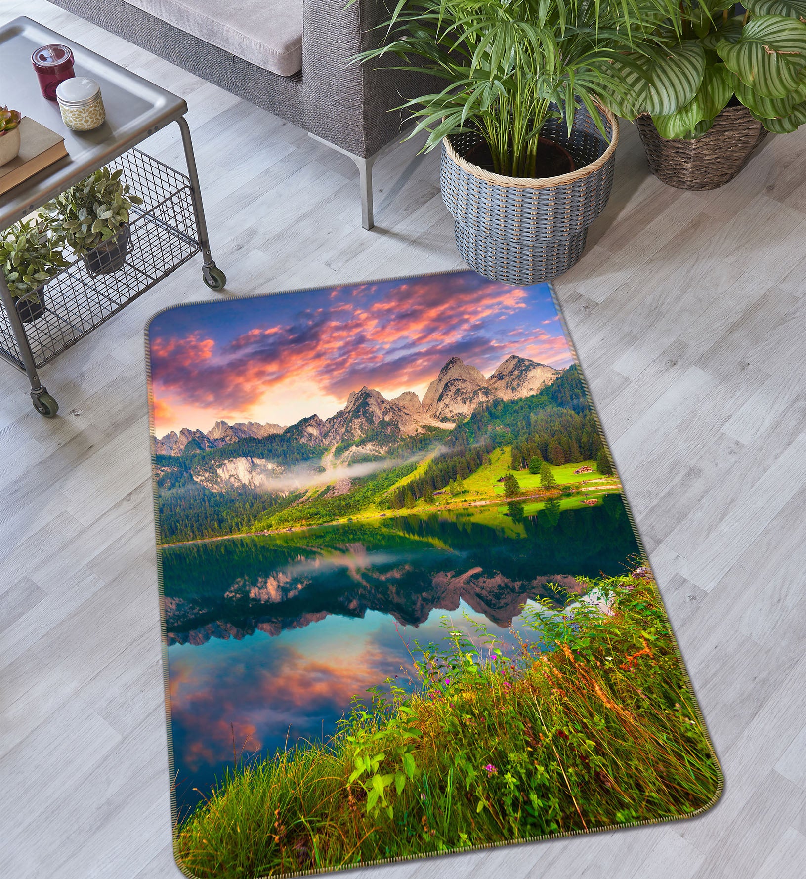 3D Mountains 26133 Non Slip Rug Mat
