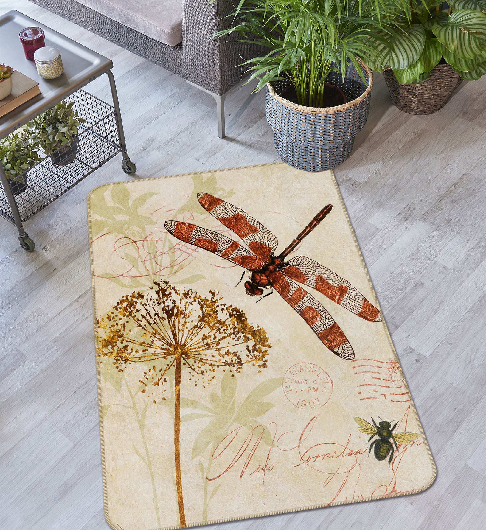 3D Dragonfly 32129 Non Slip Rug Mat