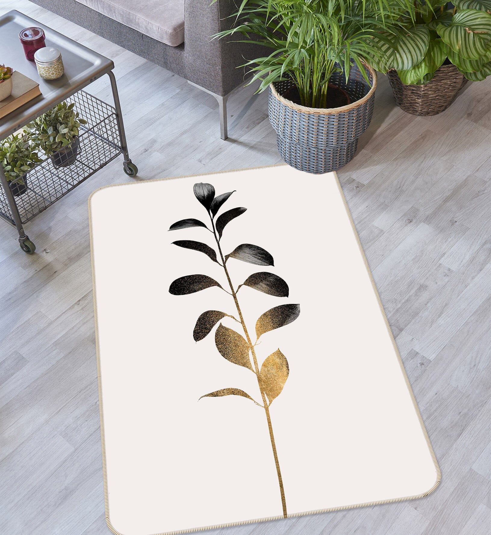 3D Growing Leaves 1084 Boris Draschoff Rug Non Slip Rug Mat Mat AJ Creativity Home