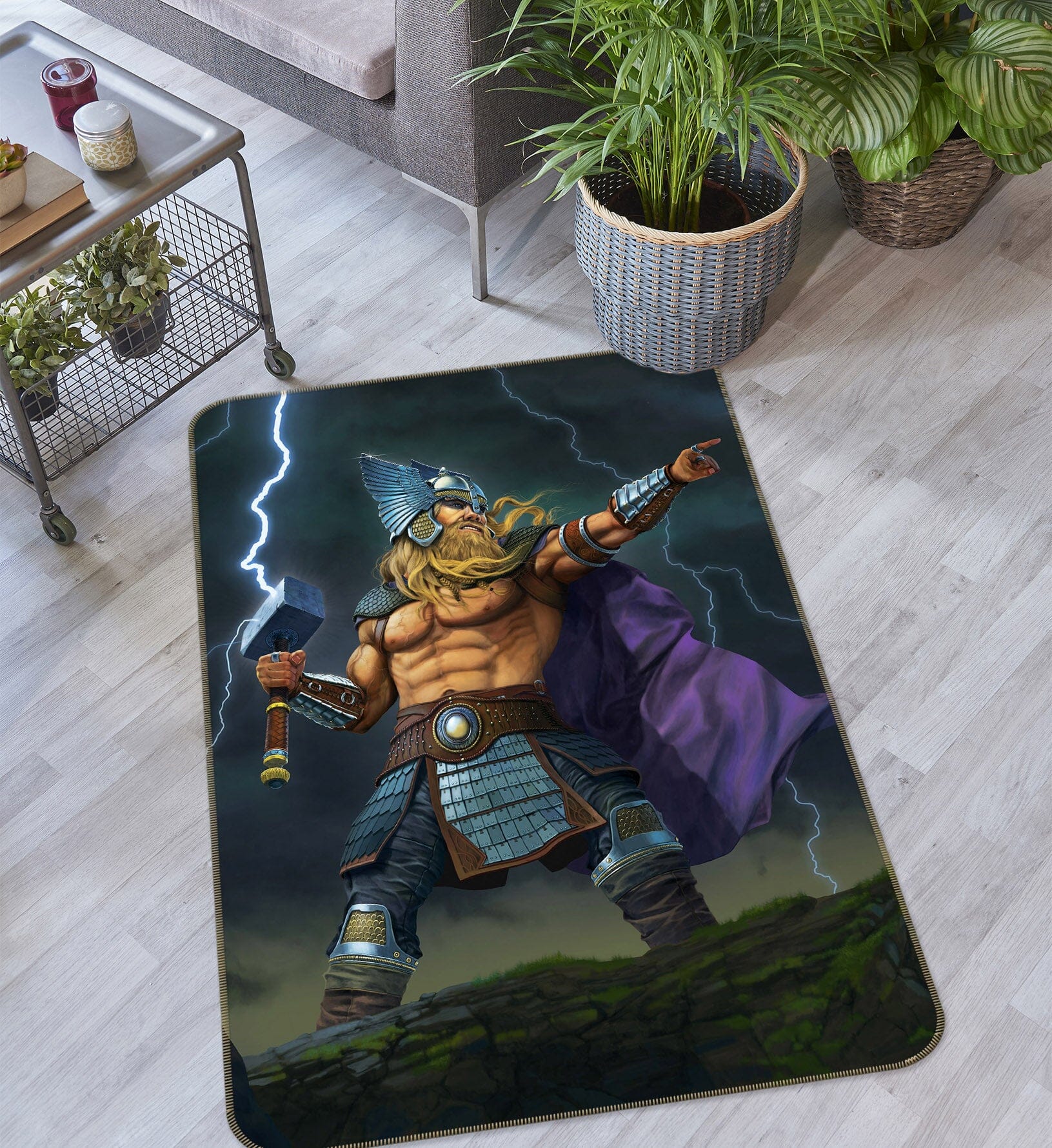 3D Thor God Of Thunder 1073 Vincent Hie Rug Non Slip Rug Mat Mat AJ Creativity Home