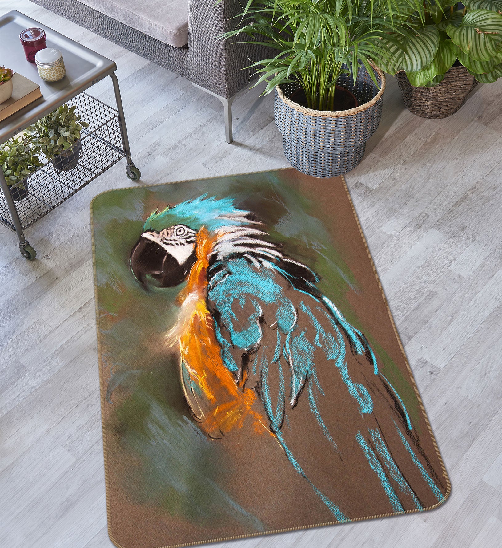 3D Parrot 33197 Non Slip Rug Mat