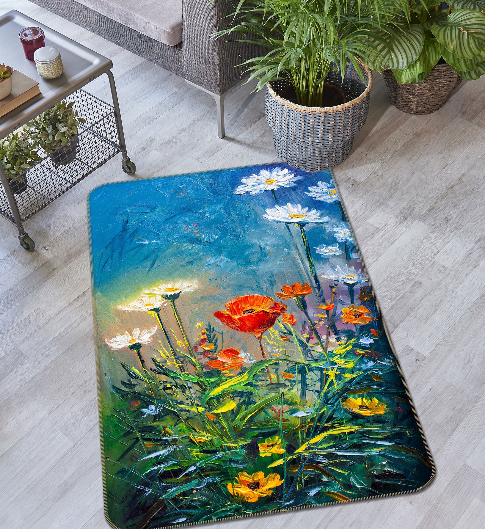3D Flowers 26141 Non Slip Rug Mat