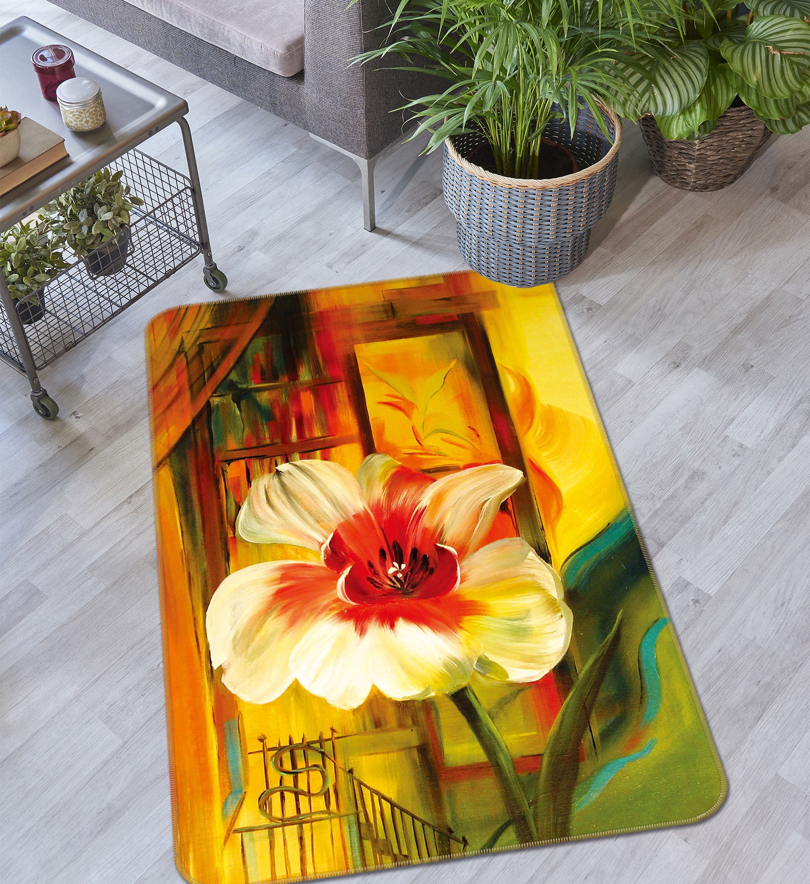 3D Flower 33234 Non Slip Rug Mat