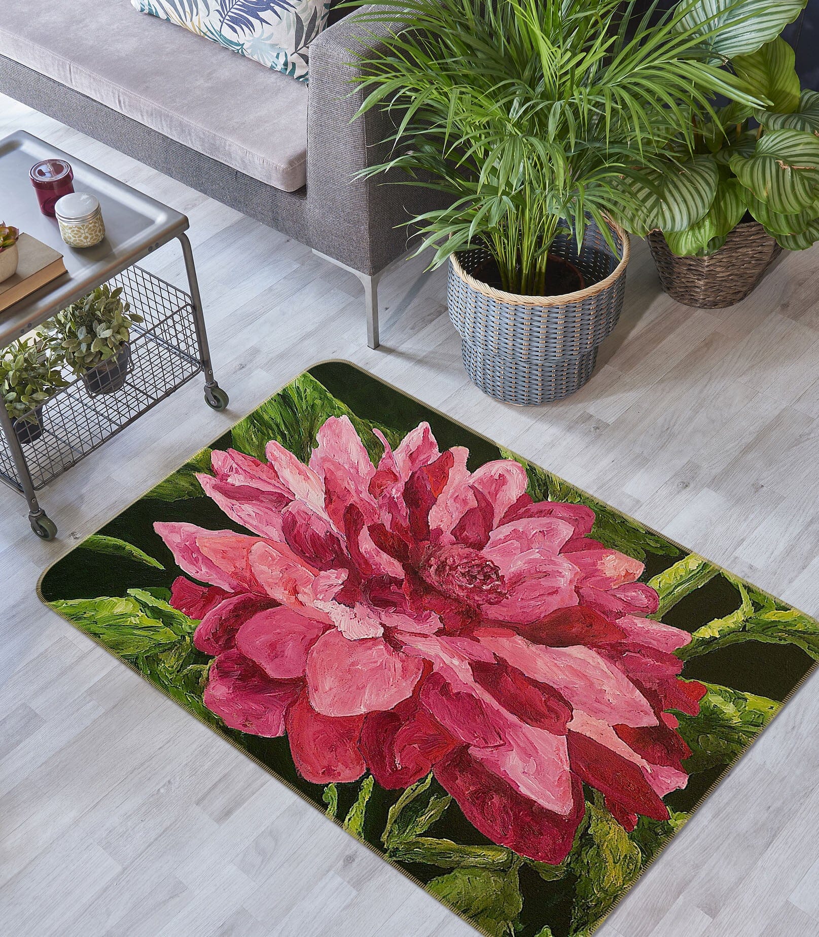3D Flowers Bloom 1036 Allan P. Friedlander Rug Non Slip Rug Mat Mat AJ Creativity Home