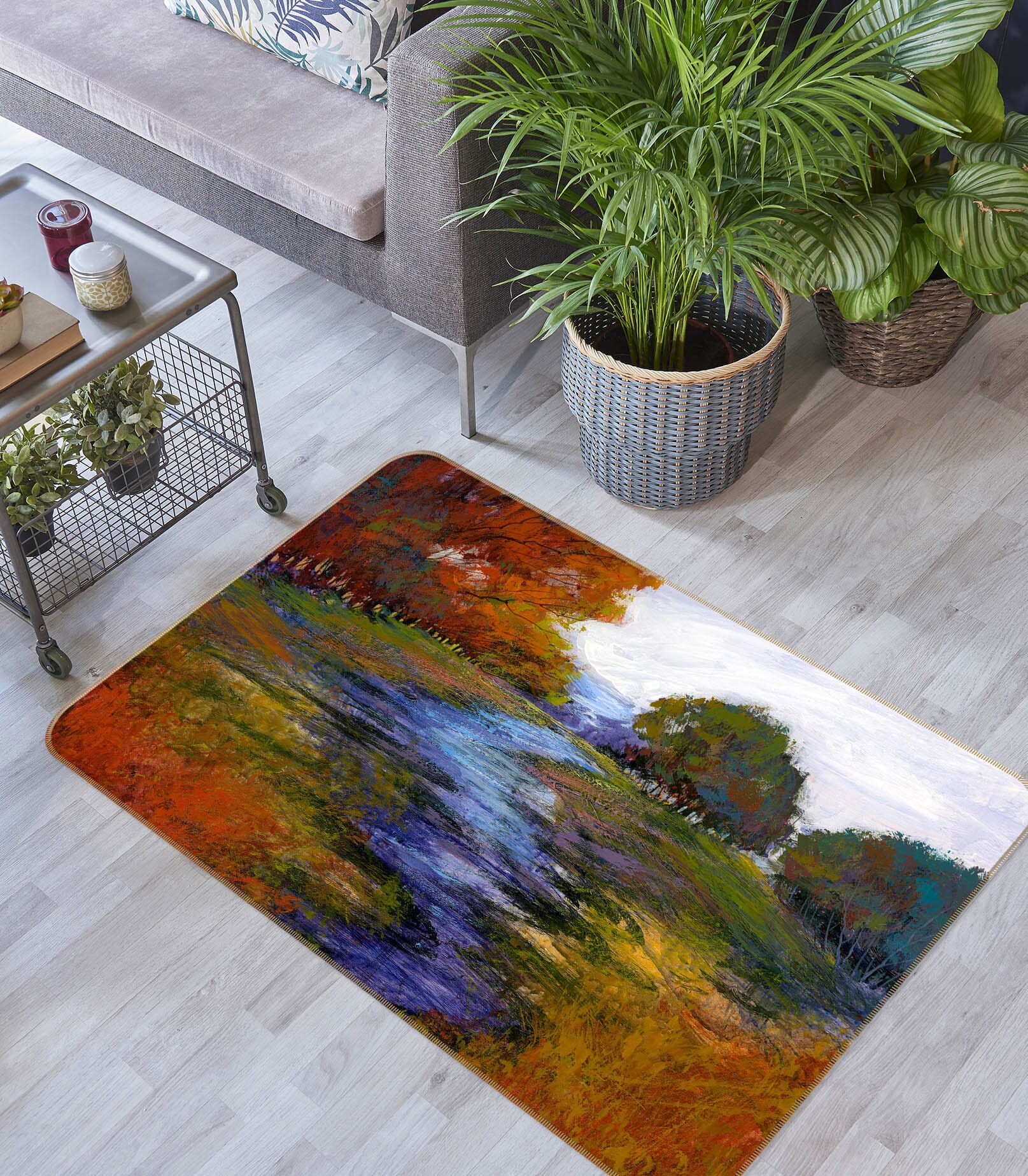 3D Forest River 1046 Michael Tienhaara Rug Non Slip Rug Mat Mat AJ Creativity Home