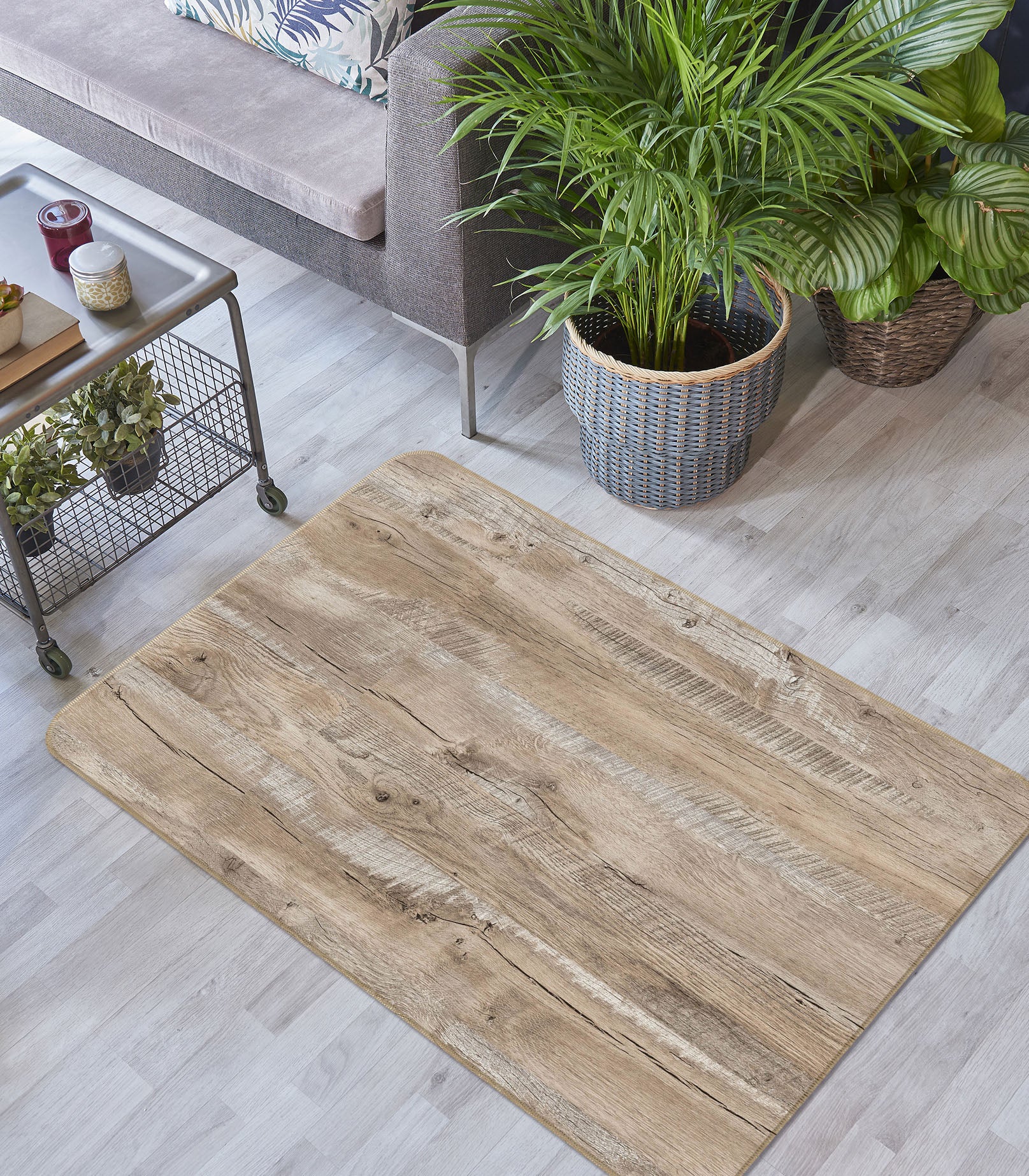 3D Wood Texture 31010 Non Slip Rug Mat
