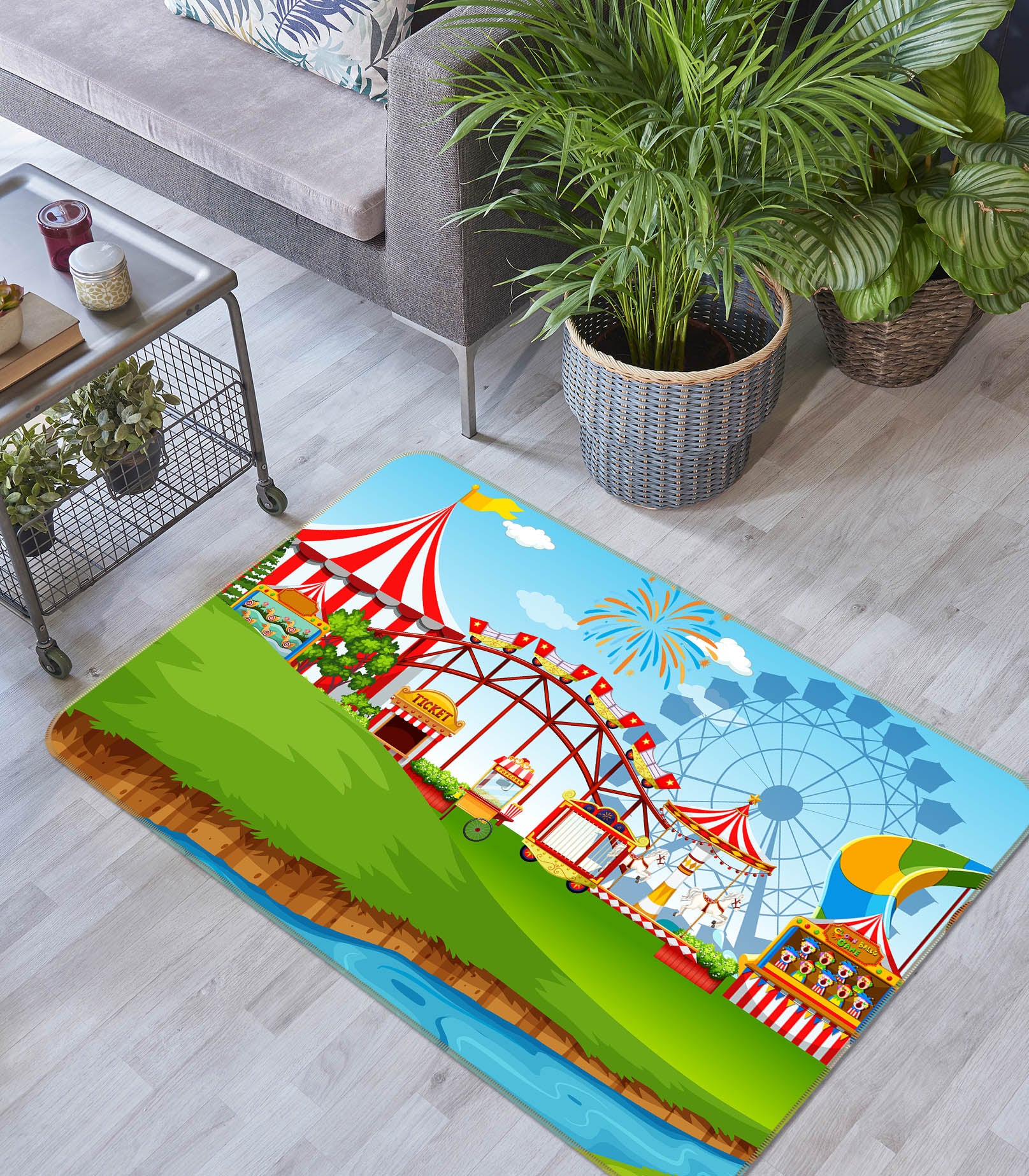 3D Amusement Park 36156 Non Slip Rug Mat