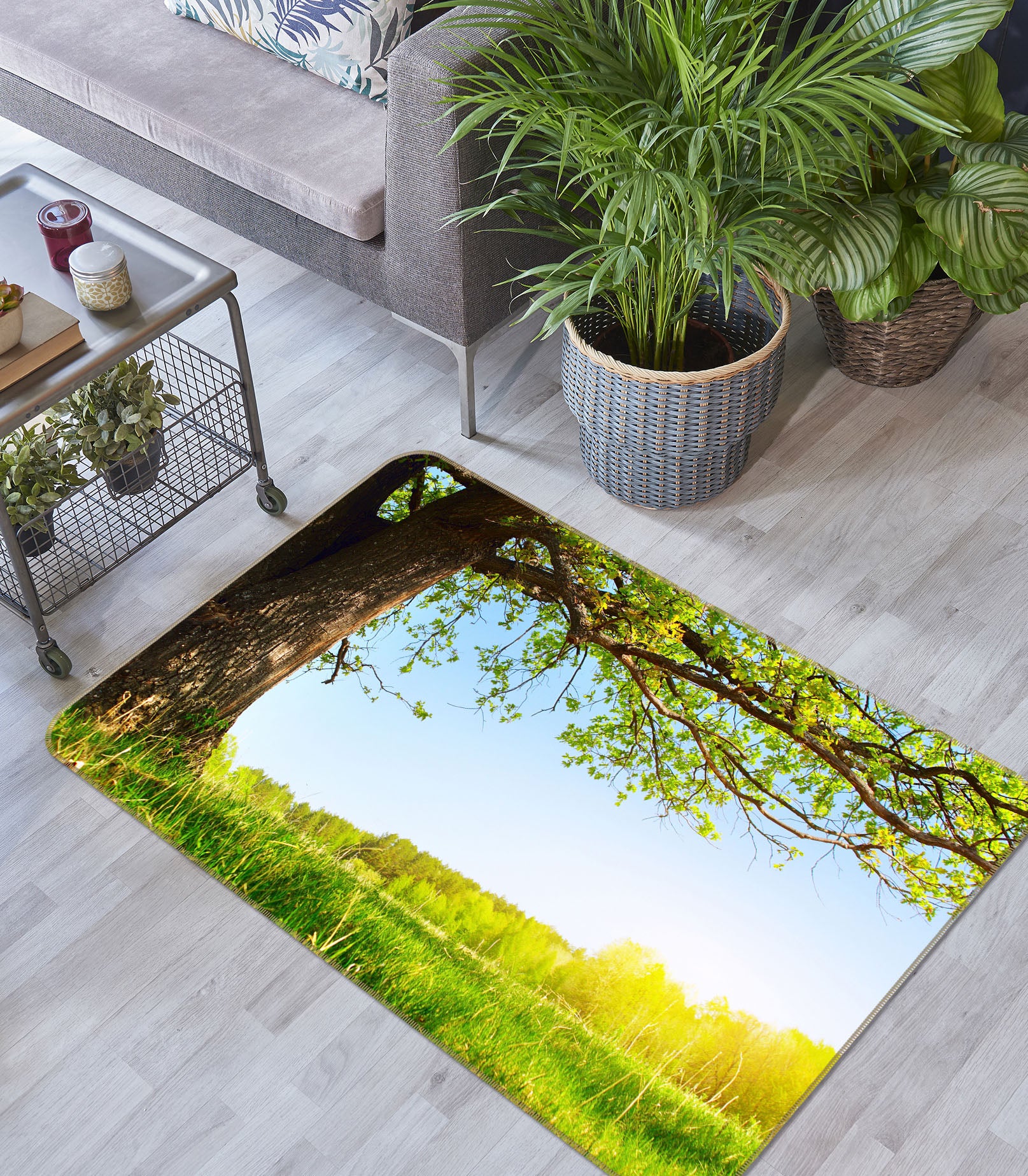 3D Grass Tree 30216 Non Slip Rug Mat