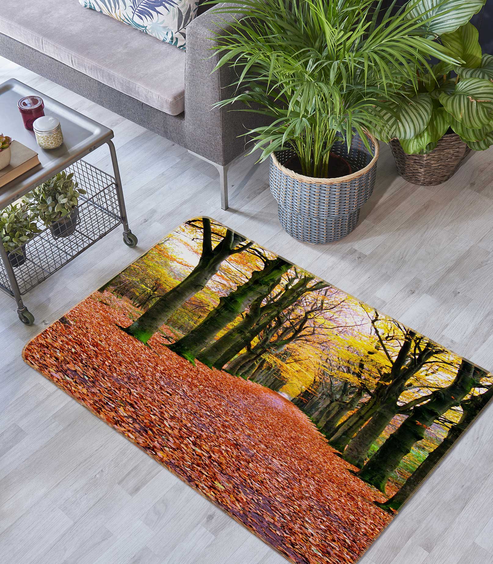 3D Leaf Forest 75150 Non Slip Rug Mat