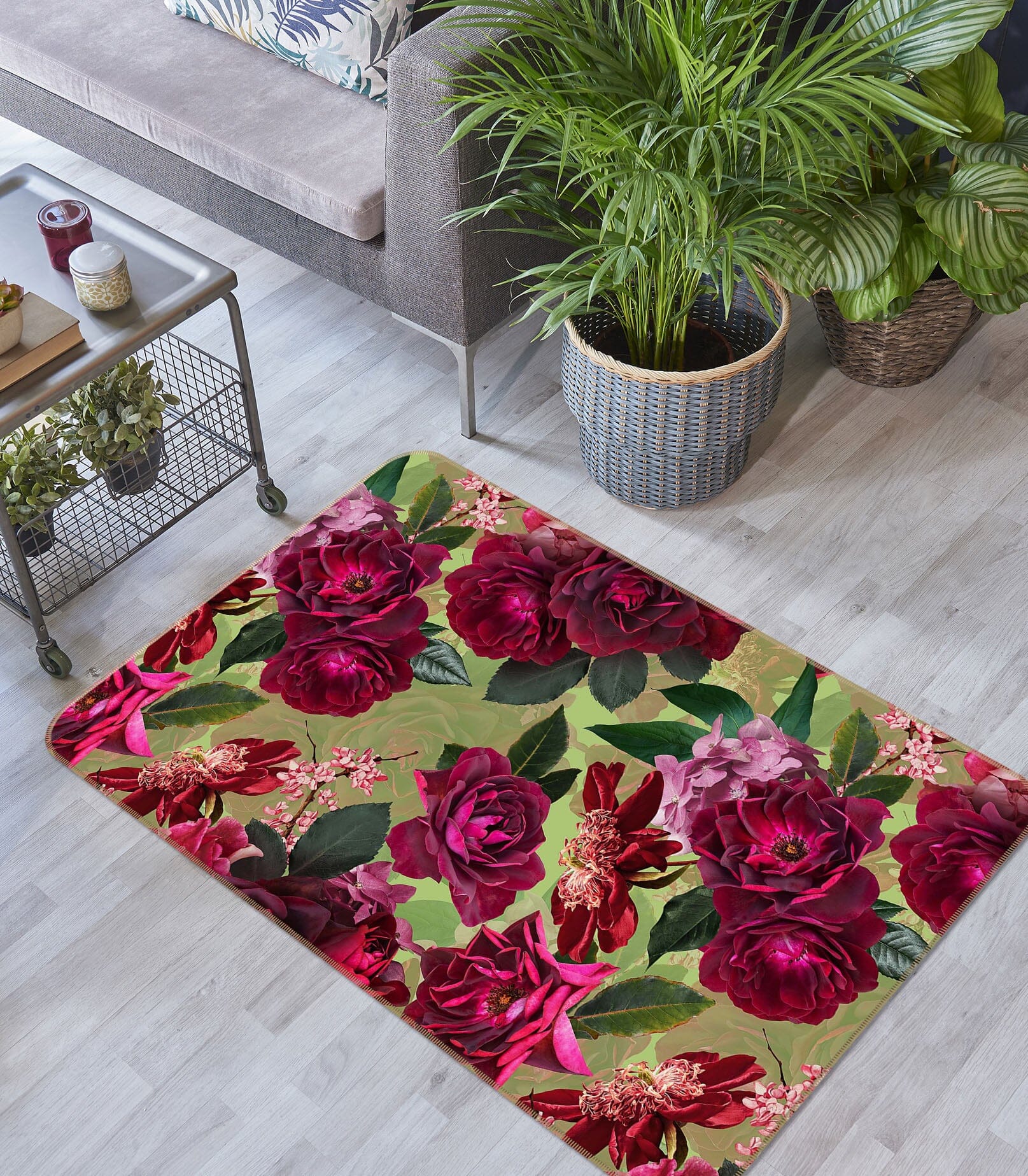 3D Purple Rose 155 Uta Naumann Rug Non Slip Rug Mat Mat AJ Creativity Home