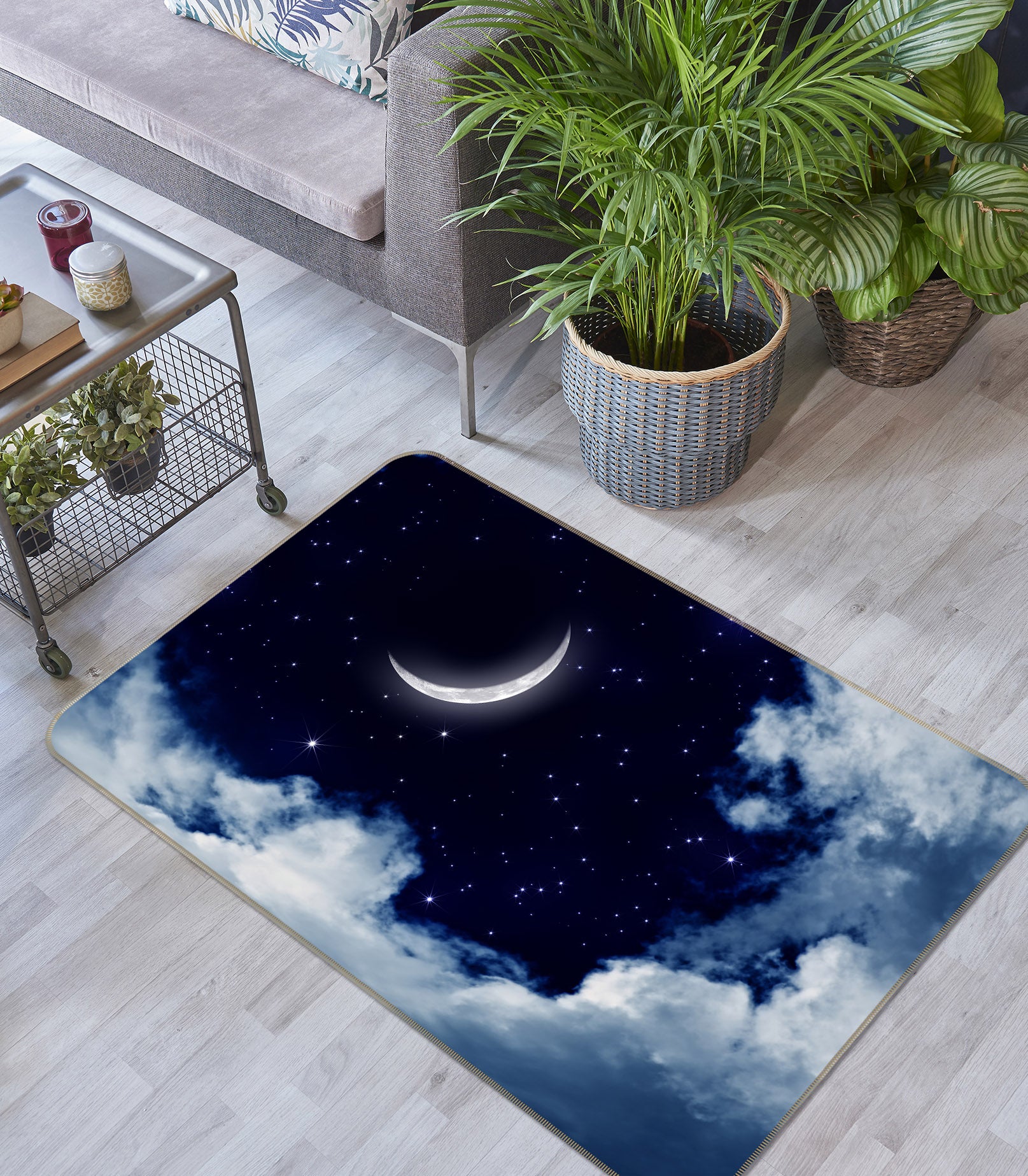 3D Moon Cloud 36055 Non Slip Rug Mat