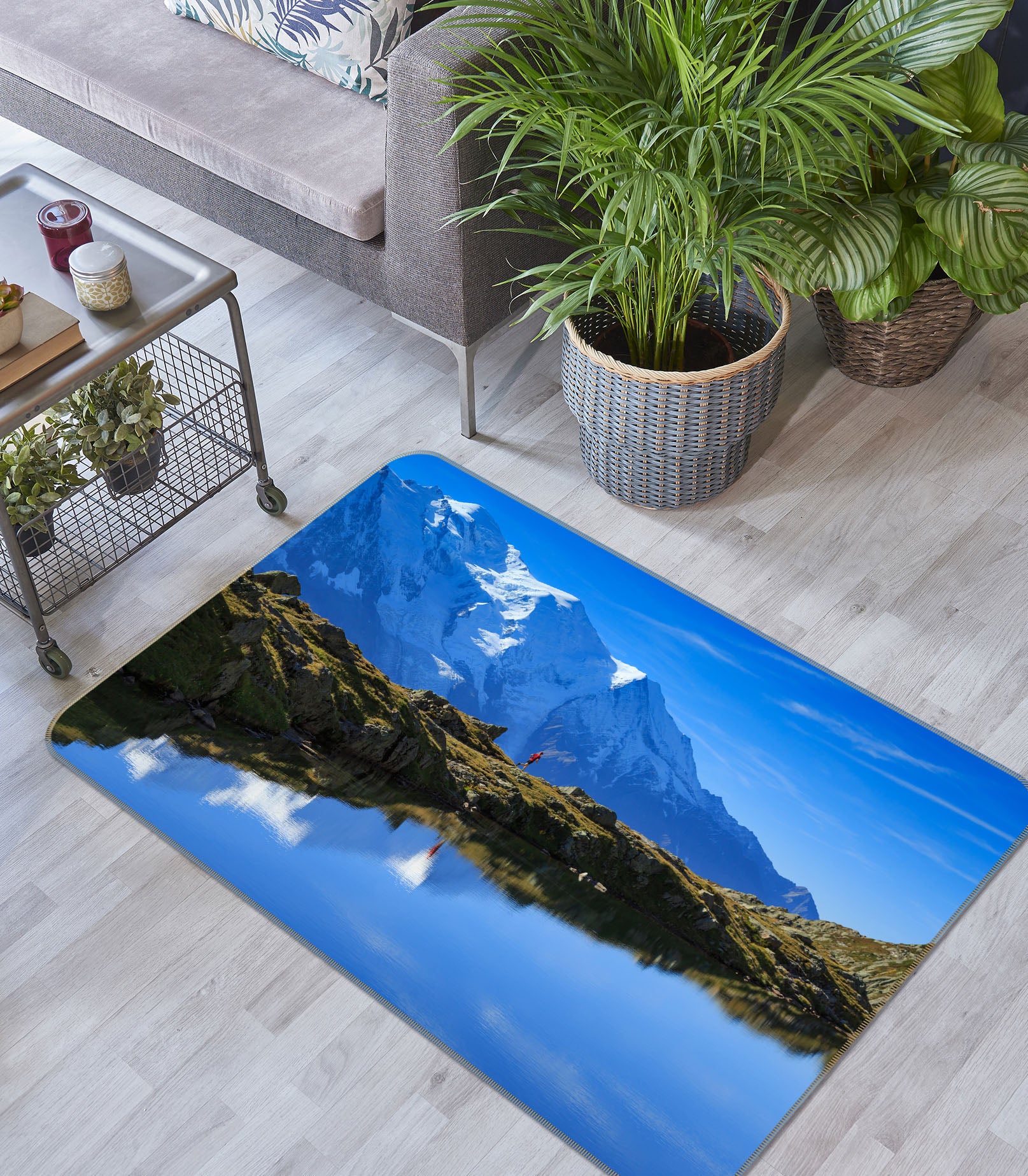 3D Mountains 36064 Non Slip Rug Mat
