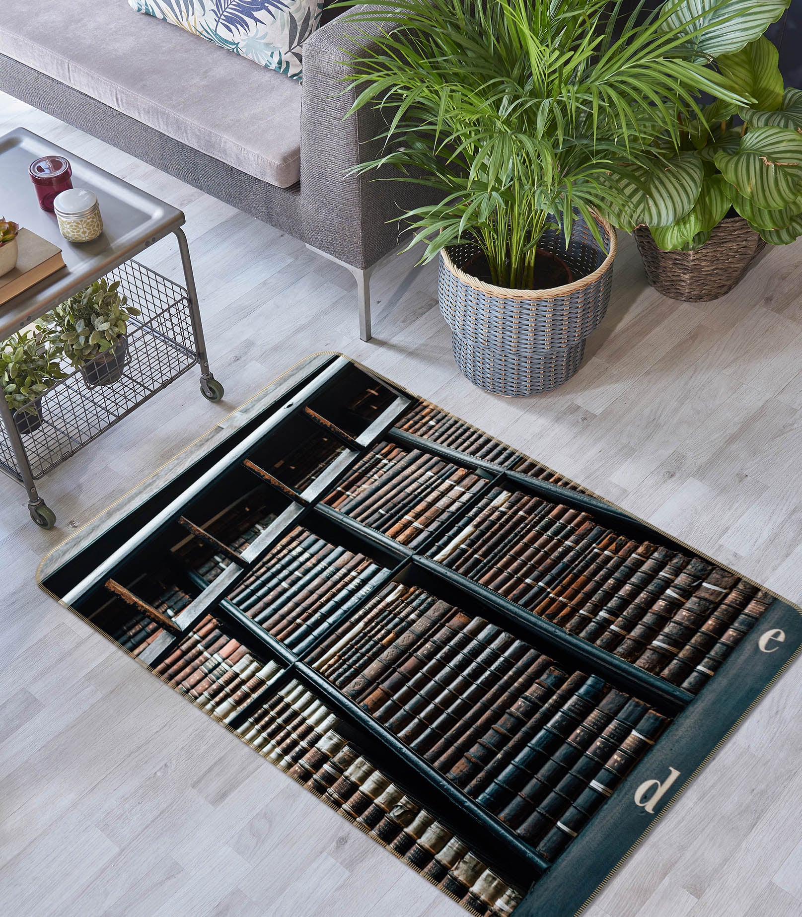 3D Bookshelf 36116 Non Slip Rug Mat