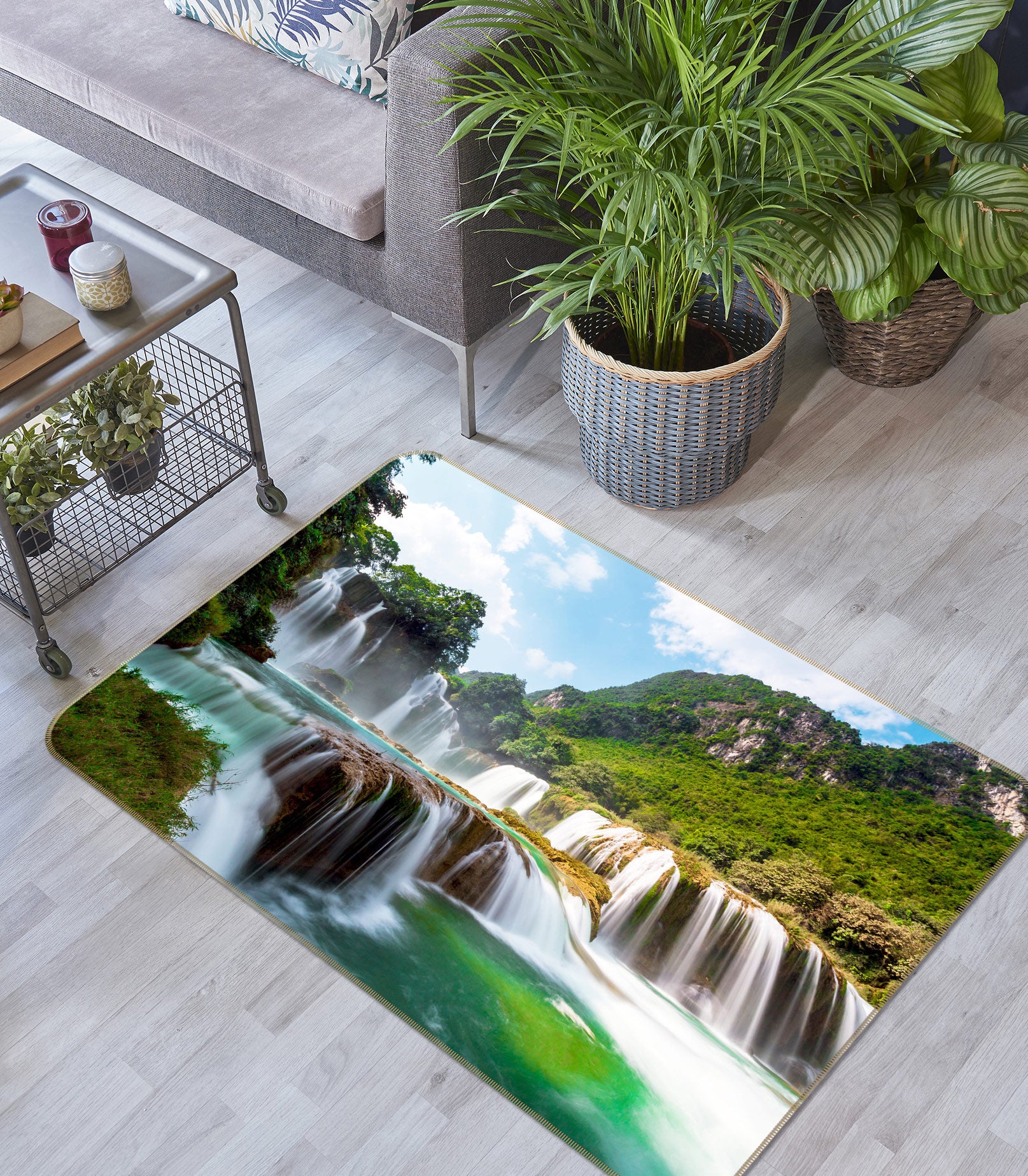 3D Waterfall 77007 Non Slip Rug Mat