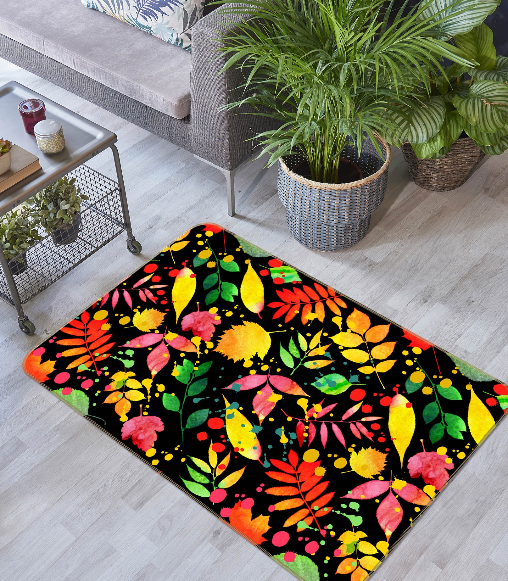 3D Leaves 30182 Non Slip Rug Mat