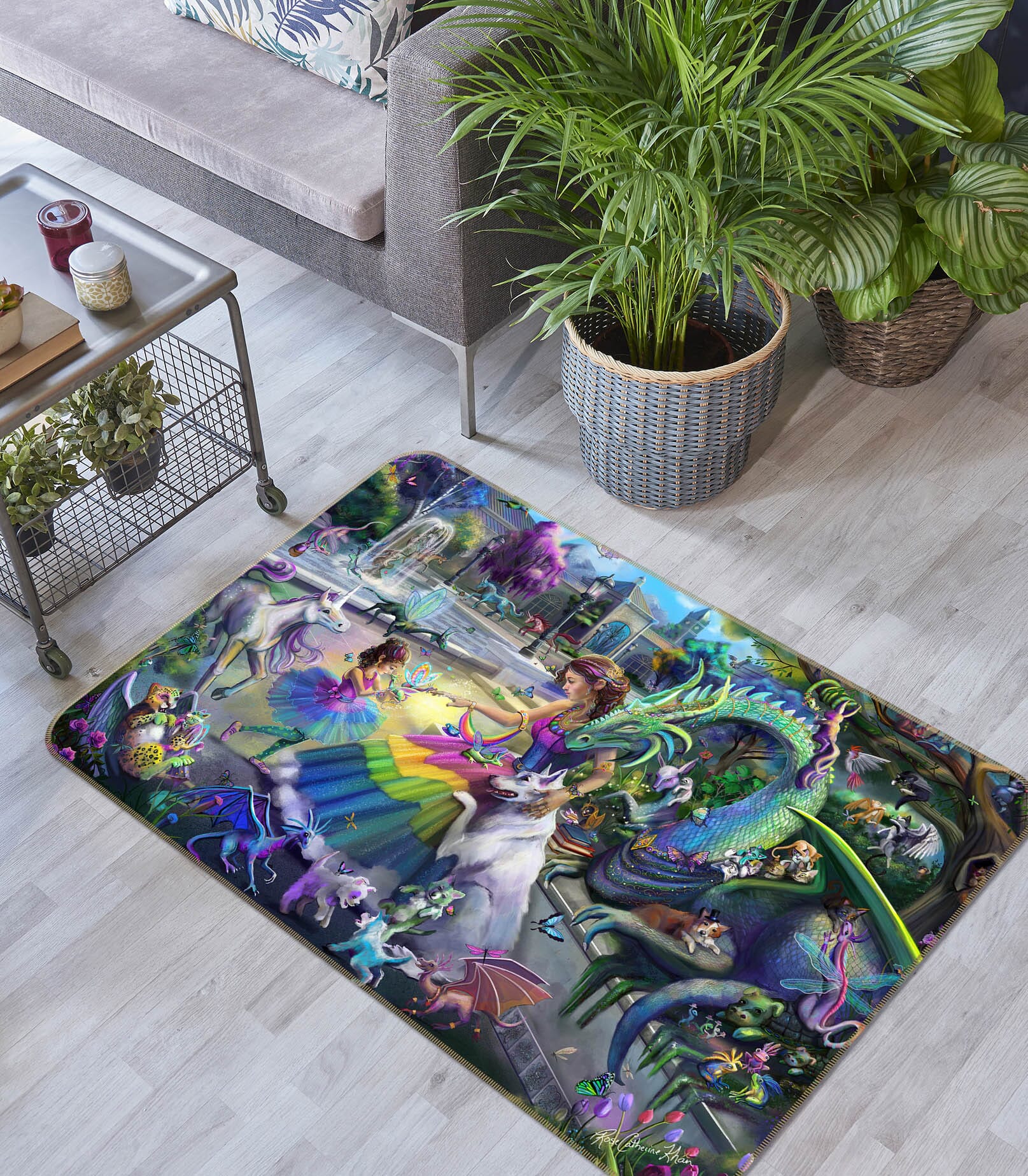 3D Beautiful Garden 3008 Rose Catherine Khan Rug Non Slip Rug Mat Mat AJ Creativity Home