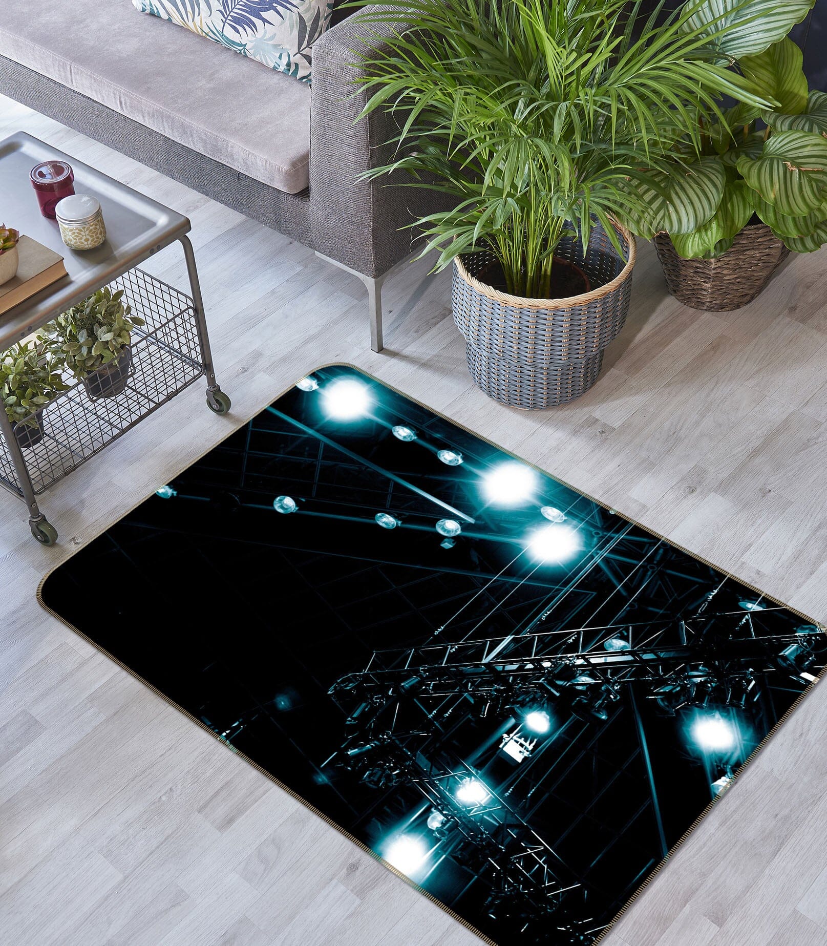 3D Dark Night 1011 Noirblanc777 Rug Non Slip Rug Mat Mat AJ Creativity Home
