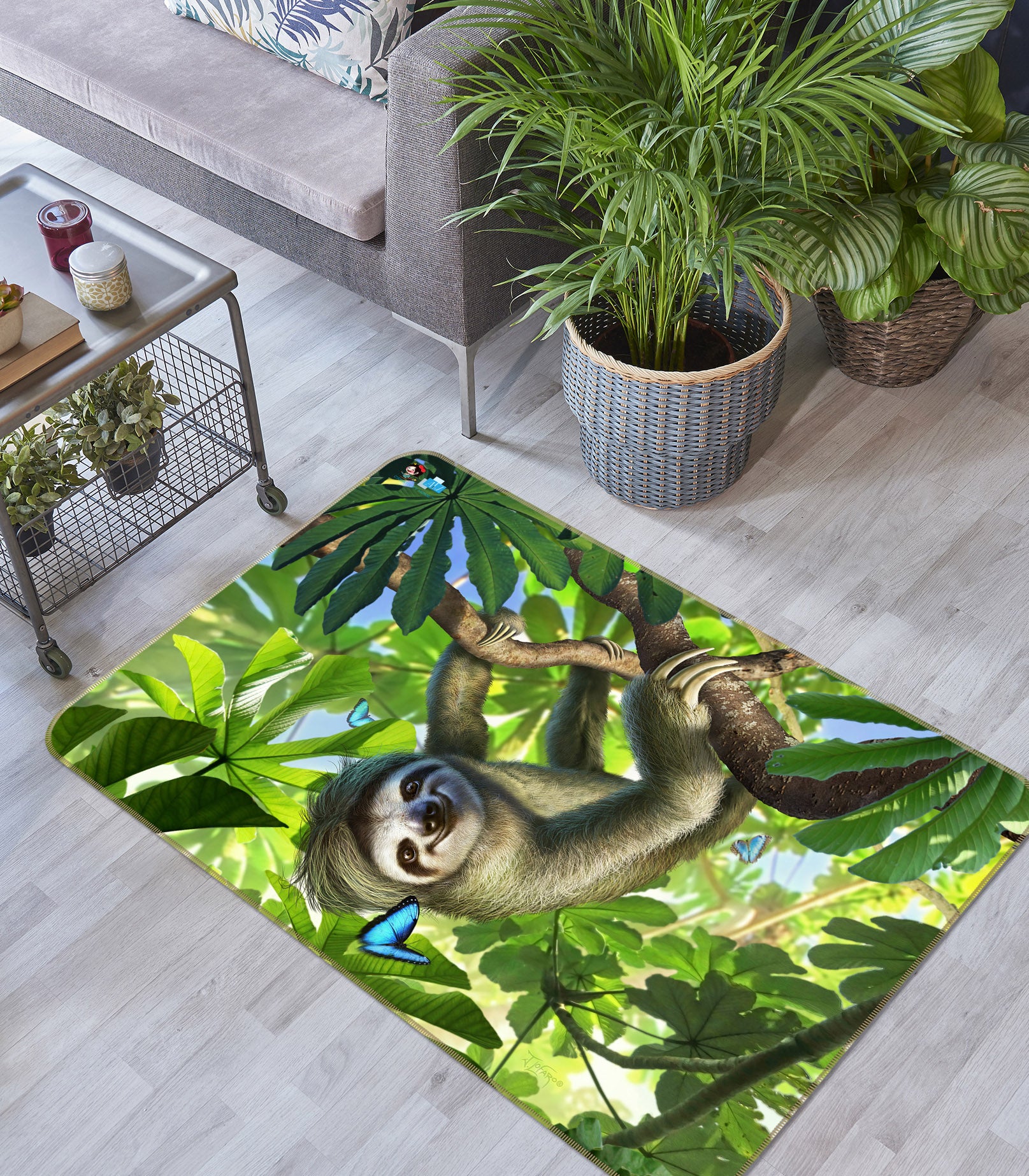 3D Sloth 85079 Jerry LoFaro Rug Non Slip Rug Mat