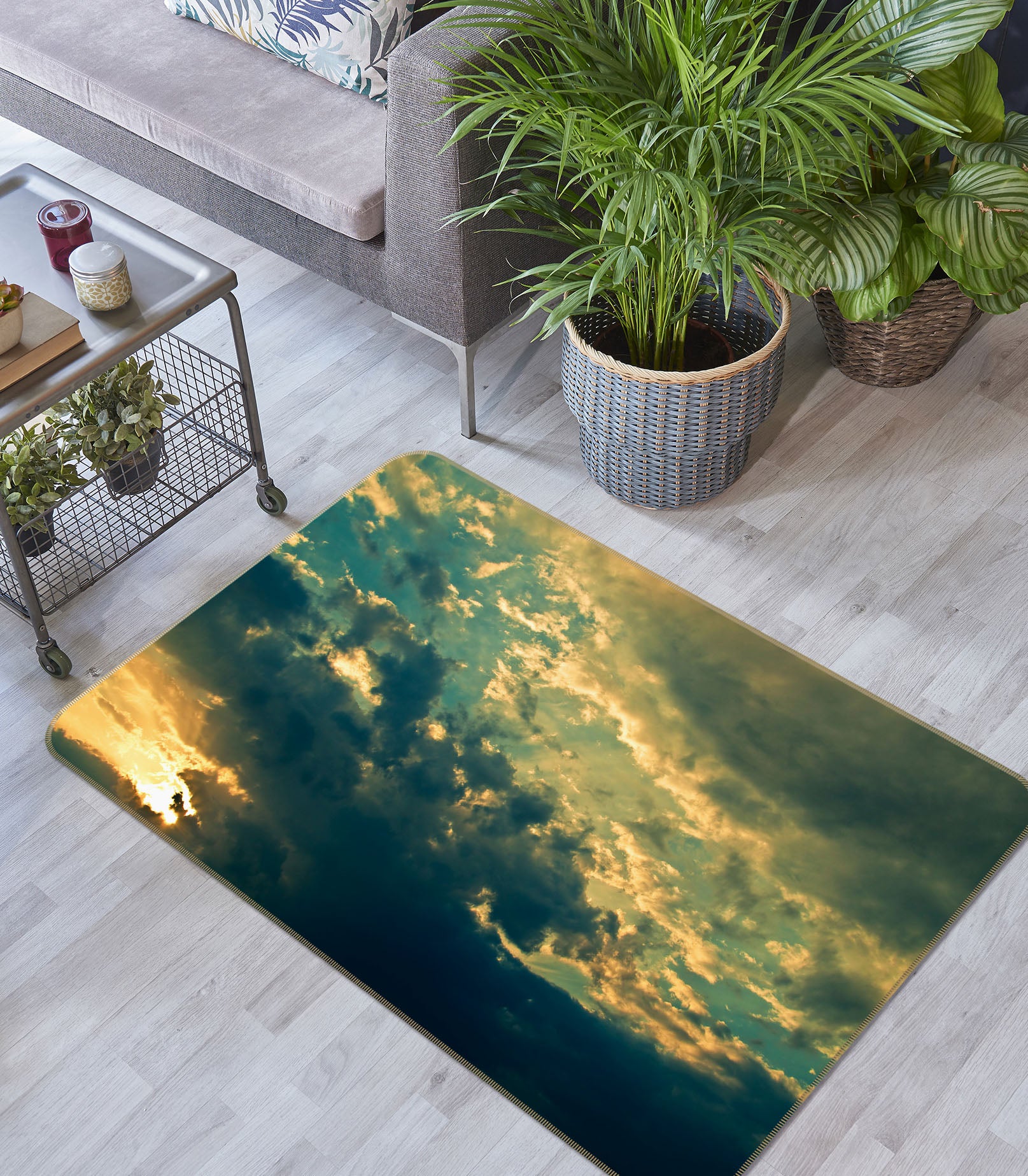 3D Clouds 31173 Non Slip Rug Mat