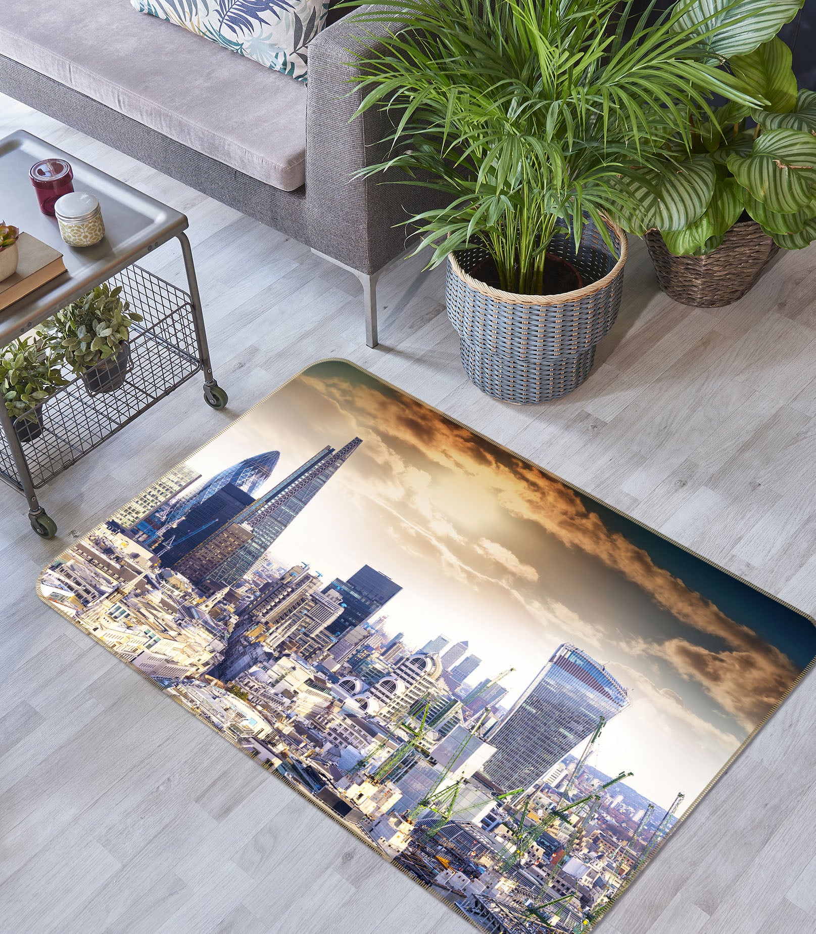 3D Urban High-Rise 34207 Non Slip Rug Mat
