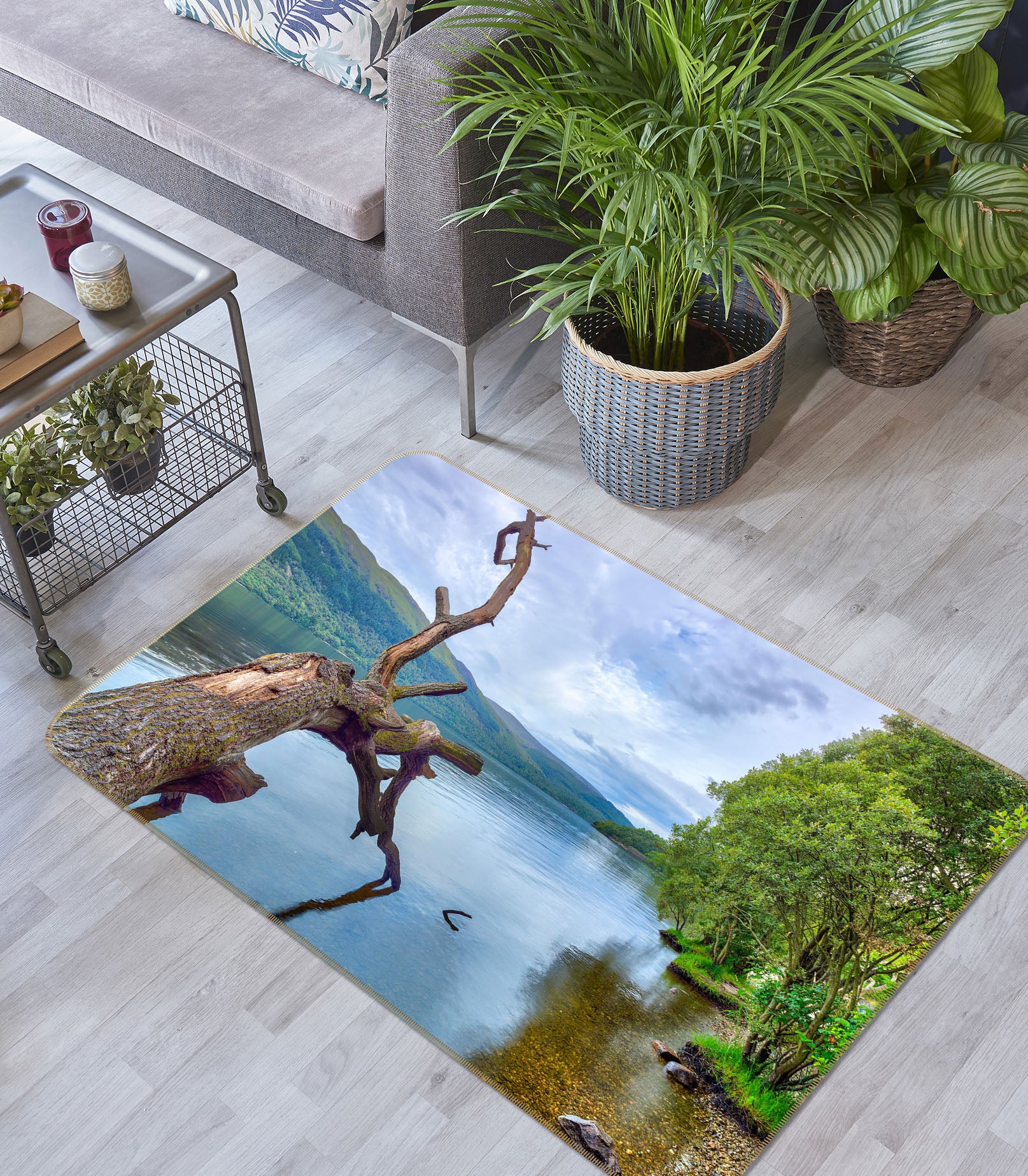 3D Scottish Loch 133 Assaf Frank Rug Non Slip Rug Mat