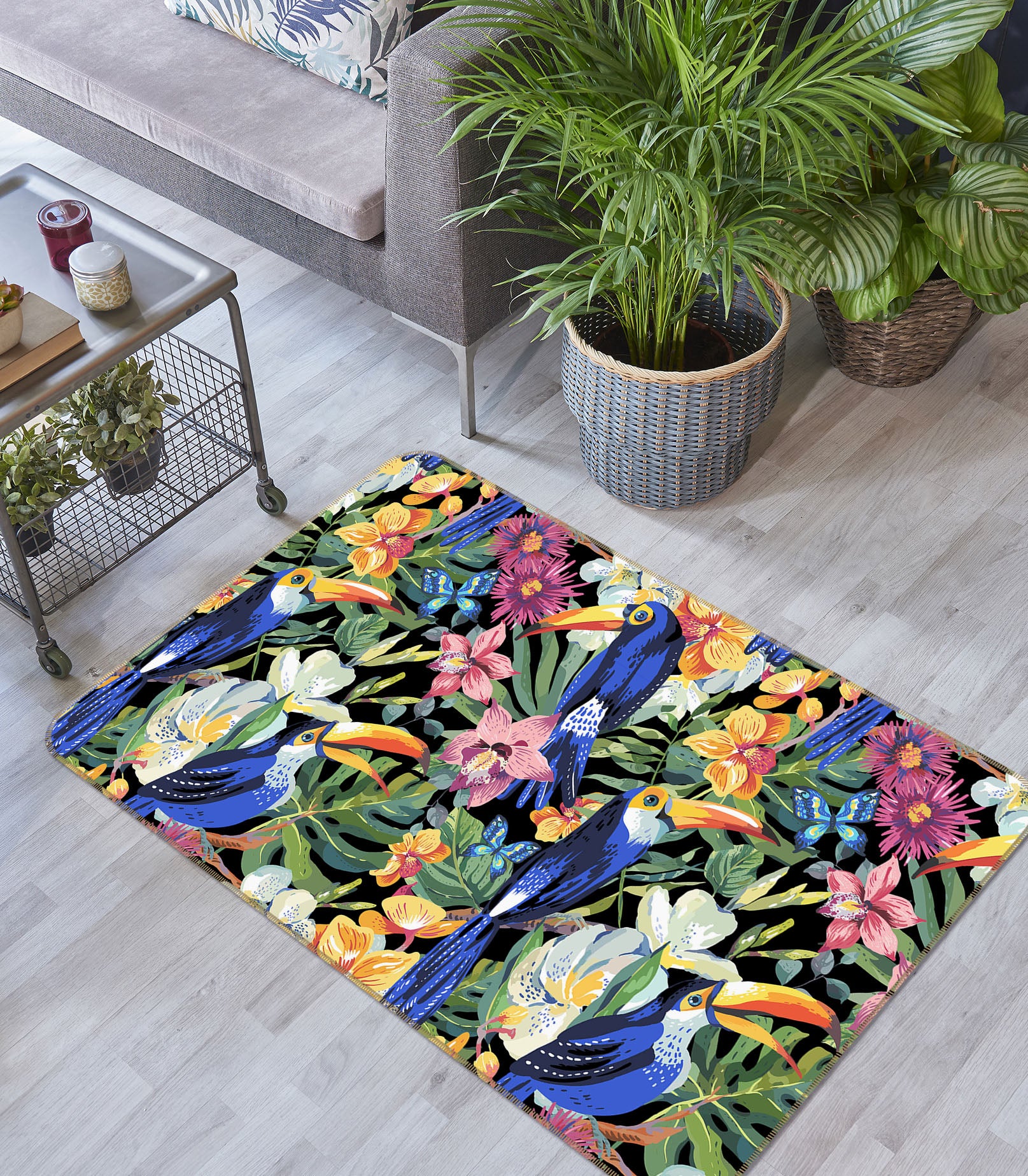3D Flower 31042 Non Slip Rug Mat