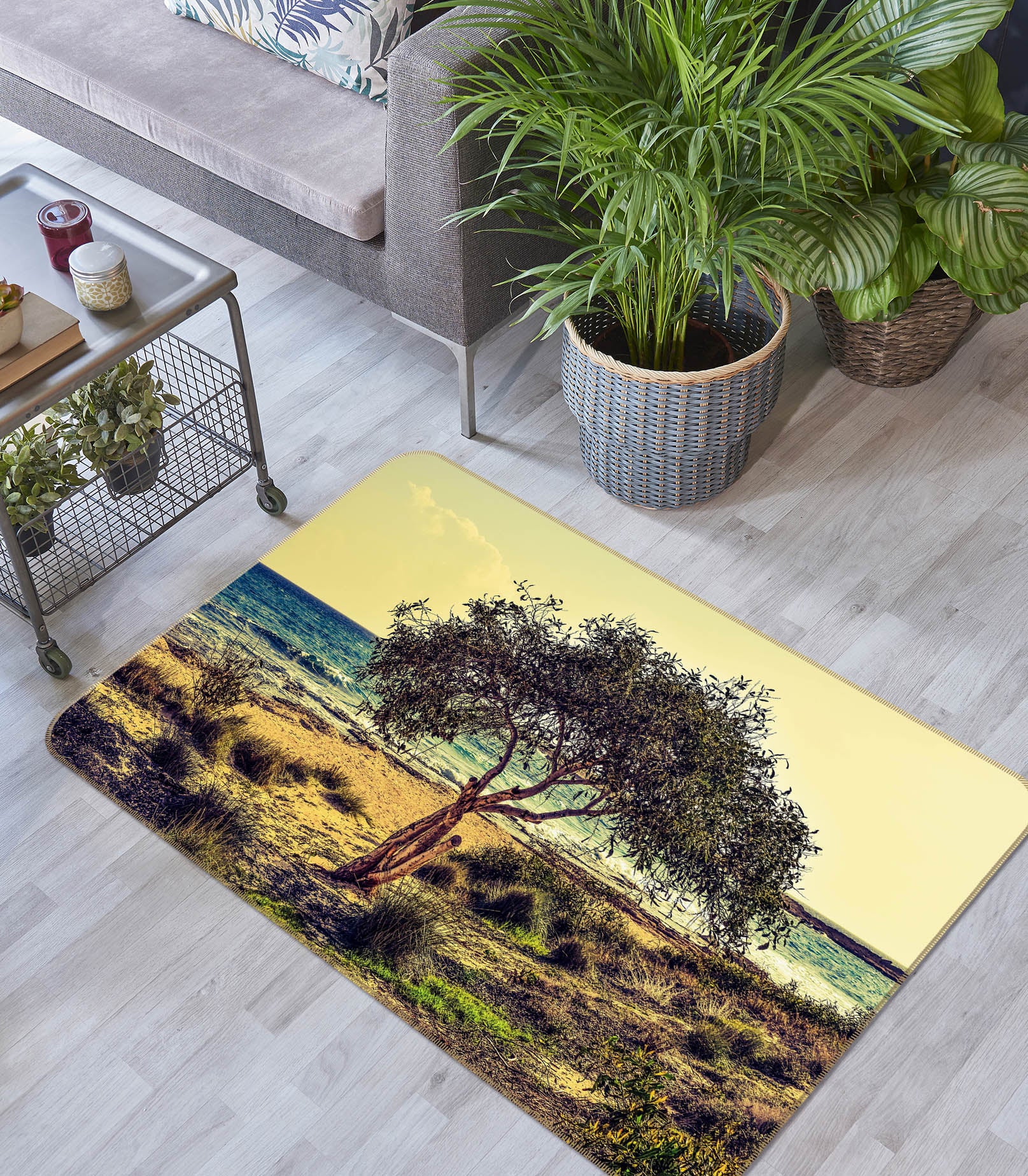 3D Trees 34077 Non Slip Rug Mat
