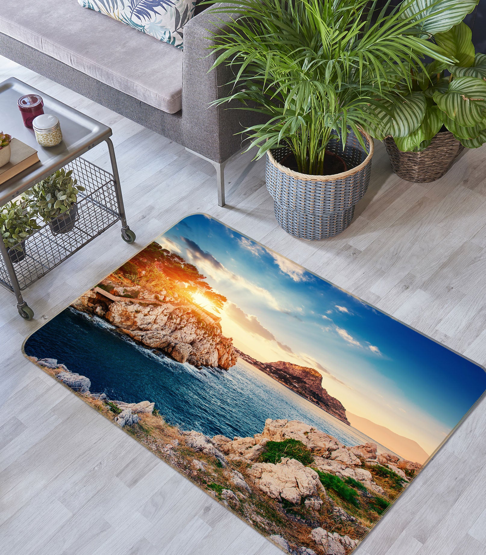 3D Sea Stone 29193 Non Slip Rug Mat