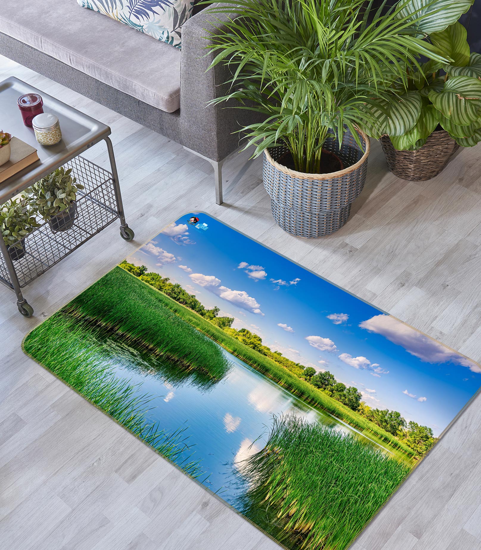 3D Lake Scenery 5129 Beth Sheridan Rug Non Slip Rug Mat