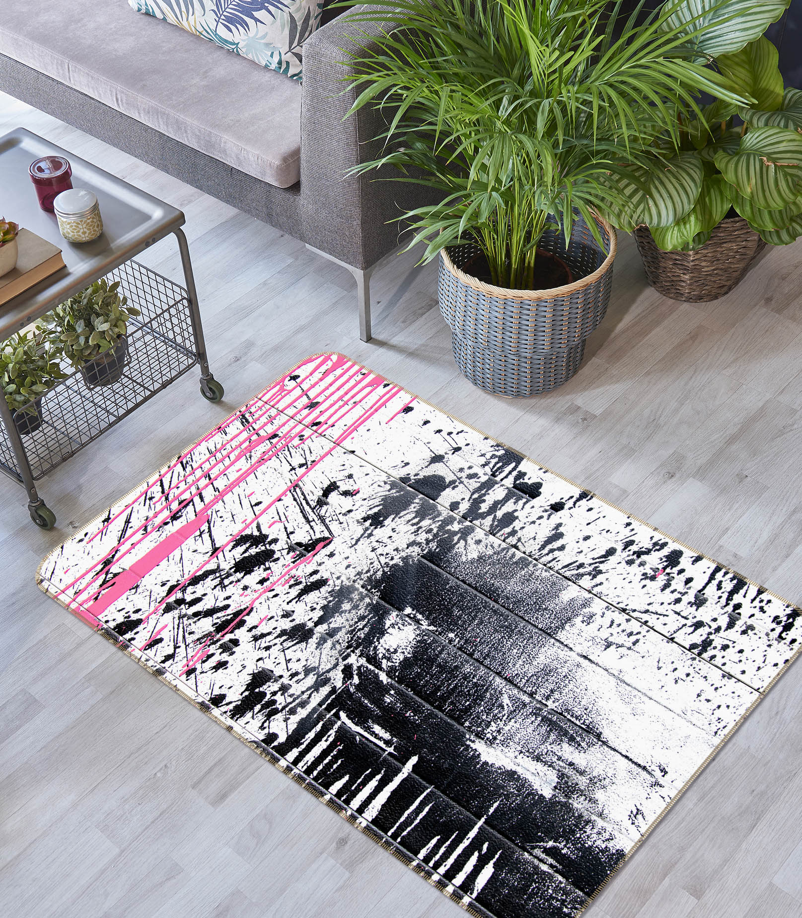 3D Black Dots 31074 Non Slip Rug Mat
