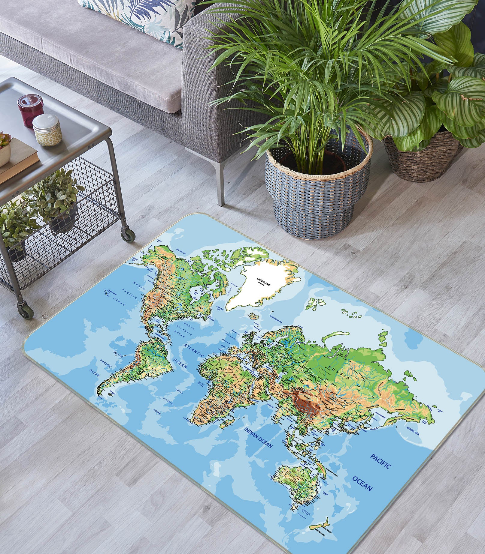 3D Map 35047 Non Slip Rug Mat