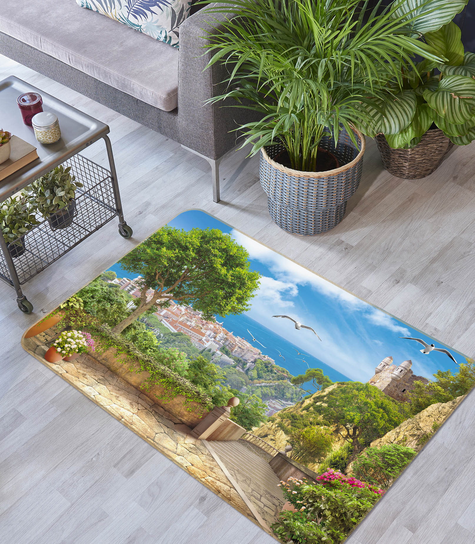 3D Trees 34059 Non Slip Rug Mat