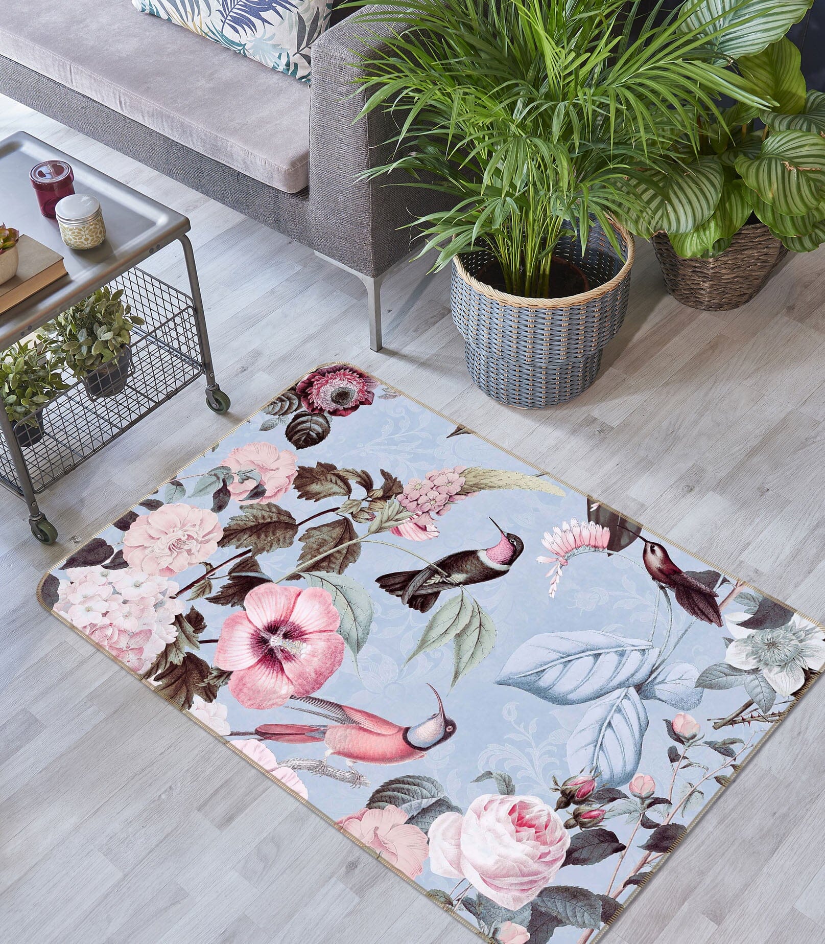 3D Flower Bird 1022 Andrea haase Rug Non Slip Rug Mat Mat AJ Creativity Home