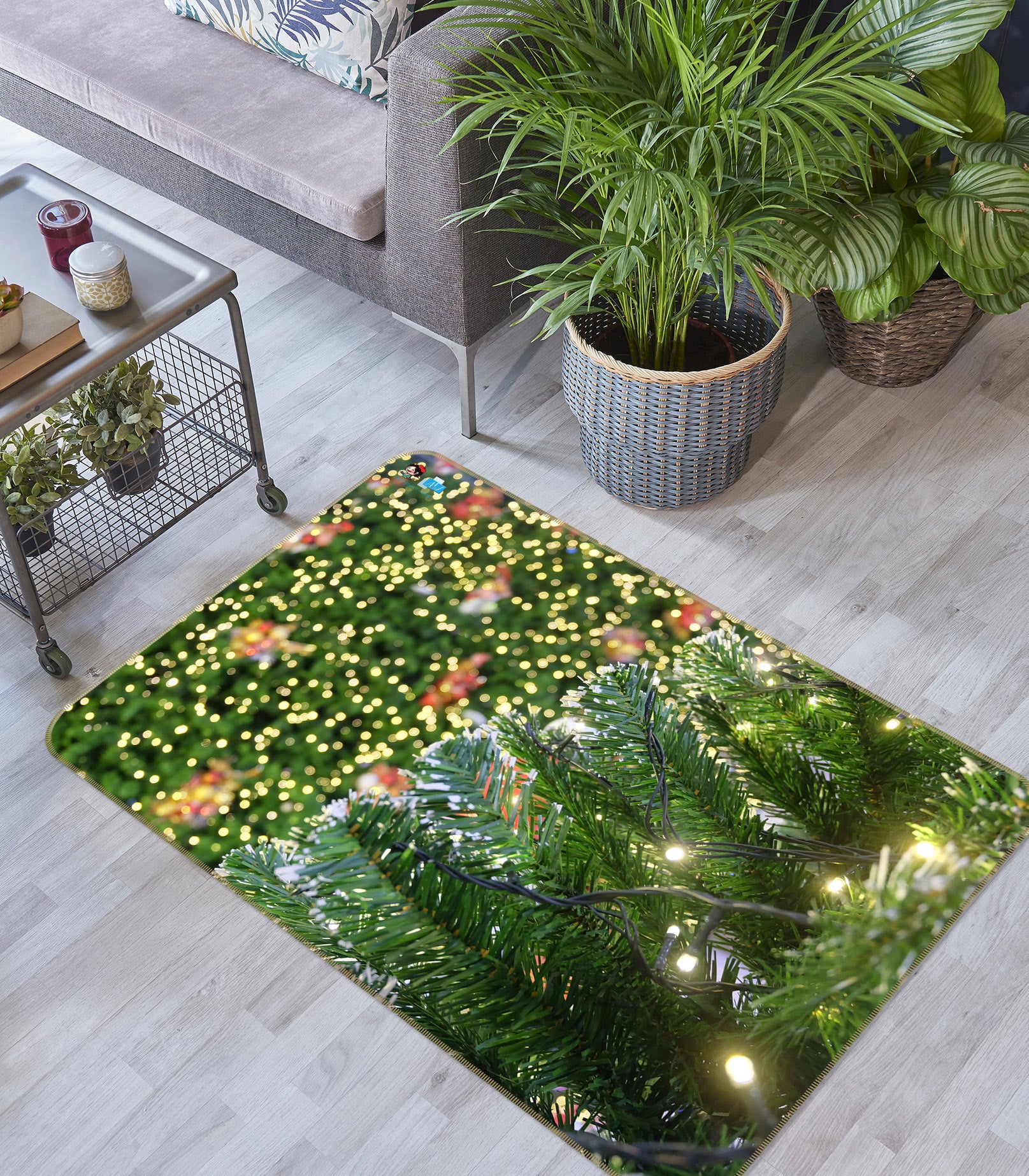 3D Tree 54251 Christmas Non Slip Rug Mat Xmas