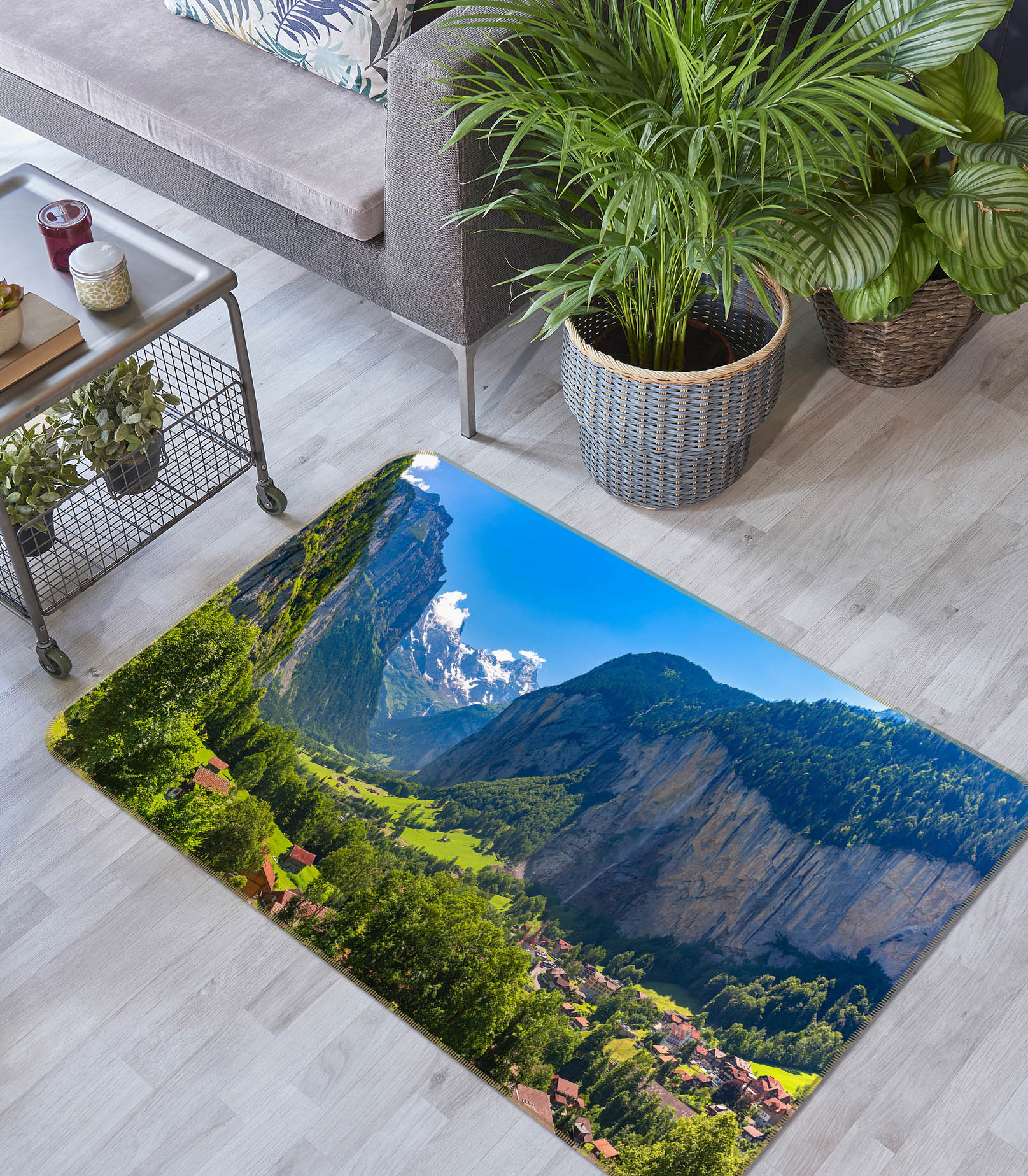 3D Mountains 34173 Non Slip Rug Mat