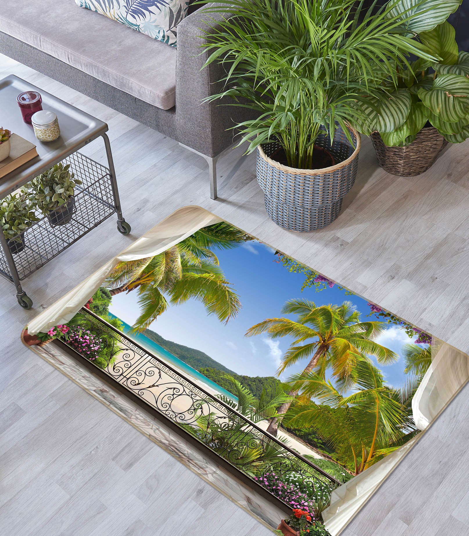 3D Coconut Beach 65118 Non Slip Rug Mat