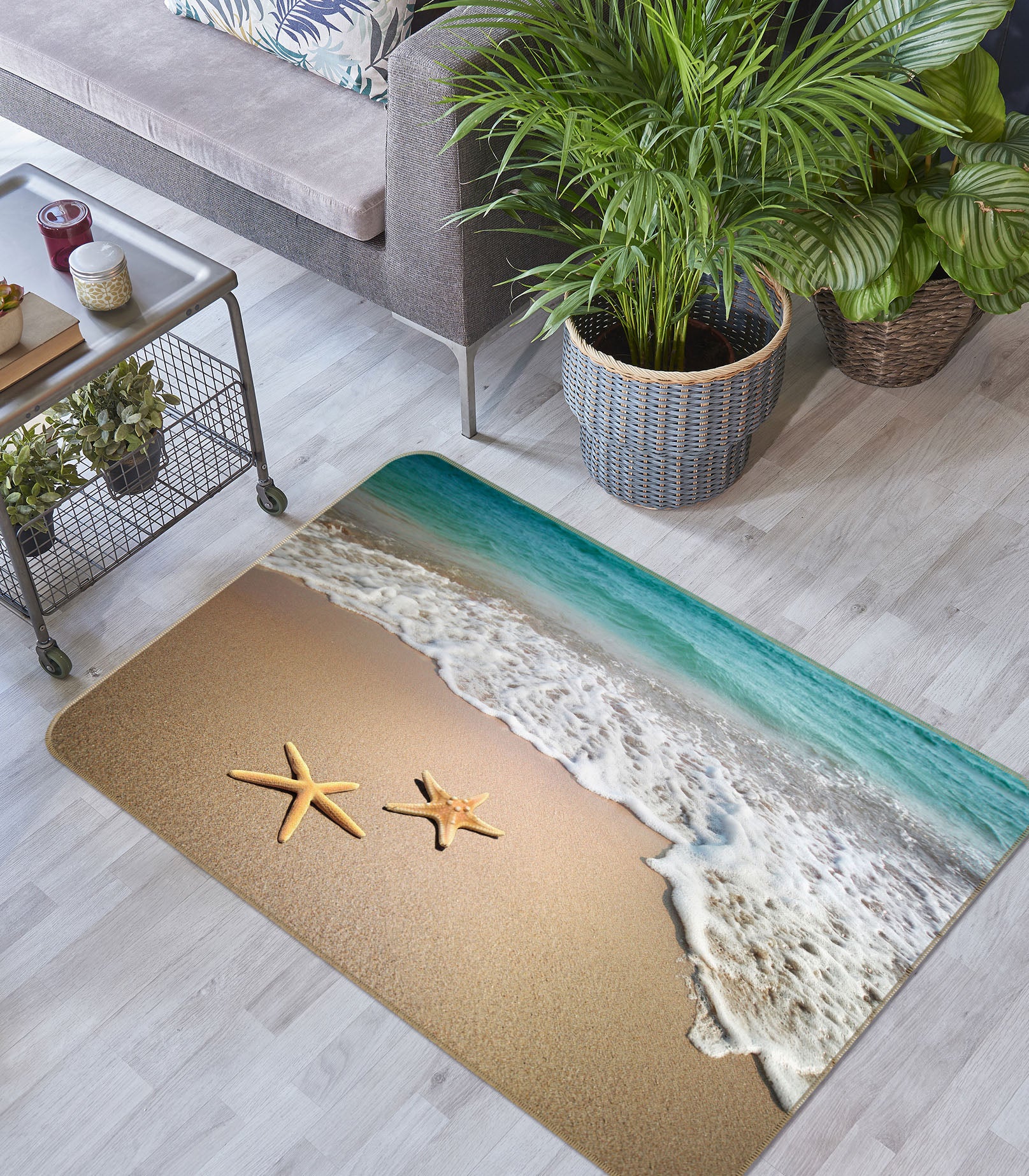 3D Beach Starfish 34116 Non Slip Rug Mat