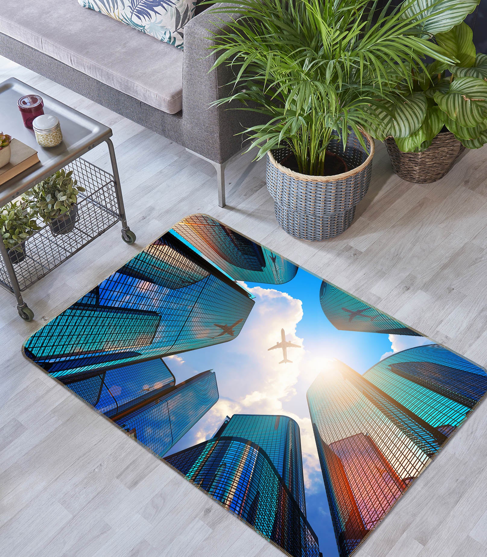 3D Tall Building 34209 Non Slip Rug Mat