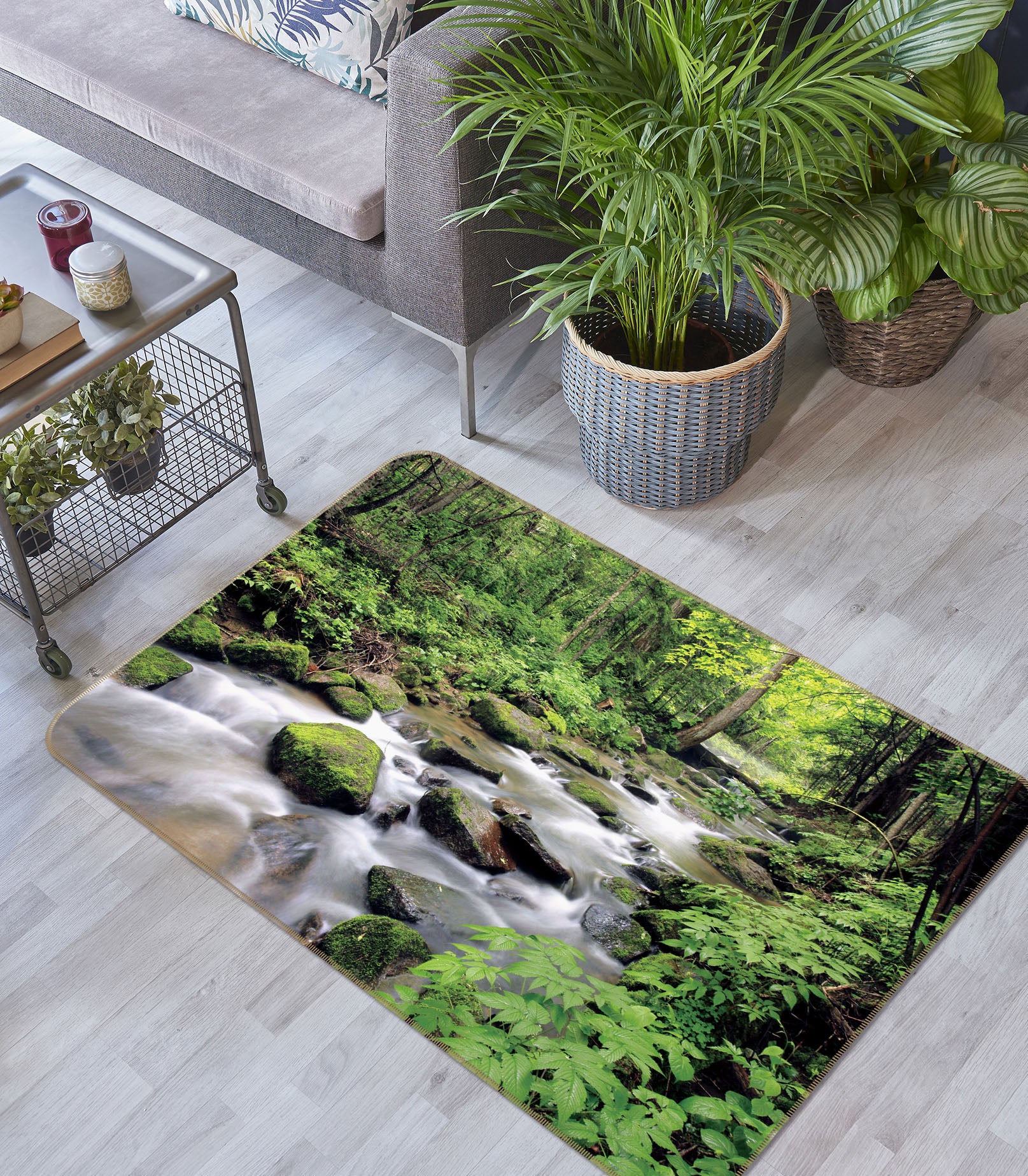 3D Stone Water 27096 Non Slip Rug Mat