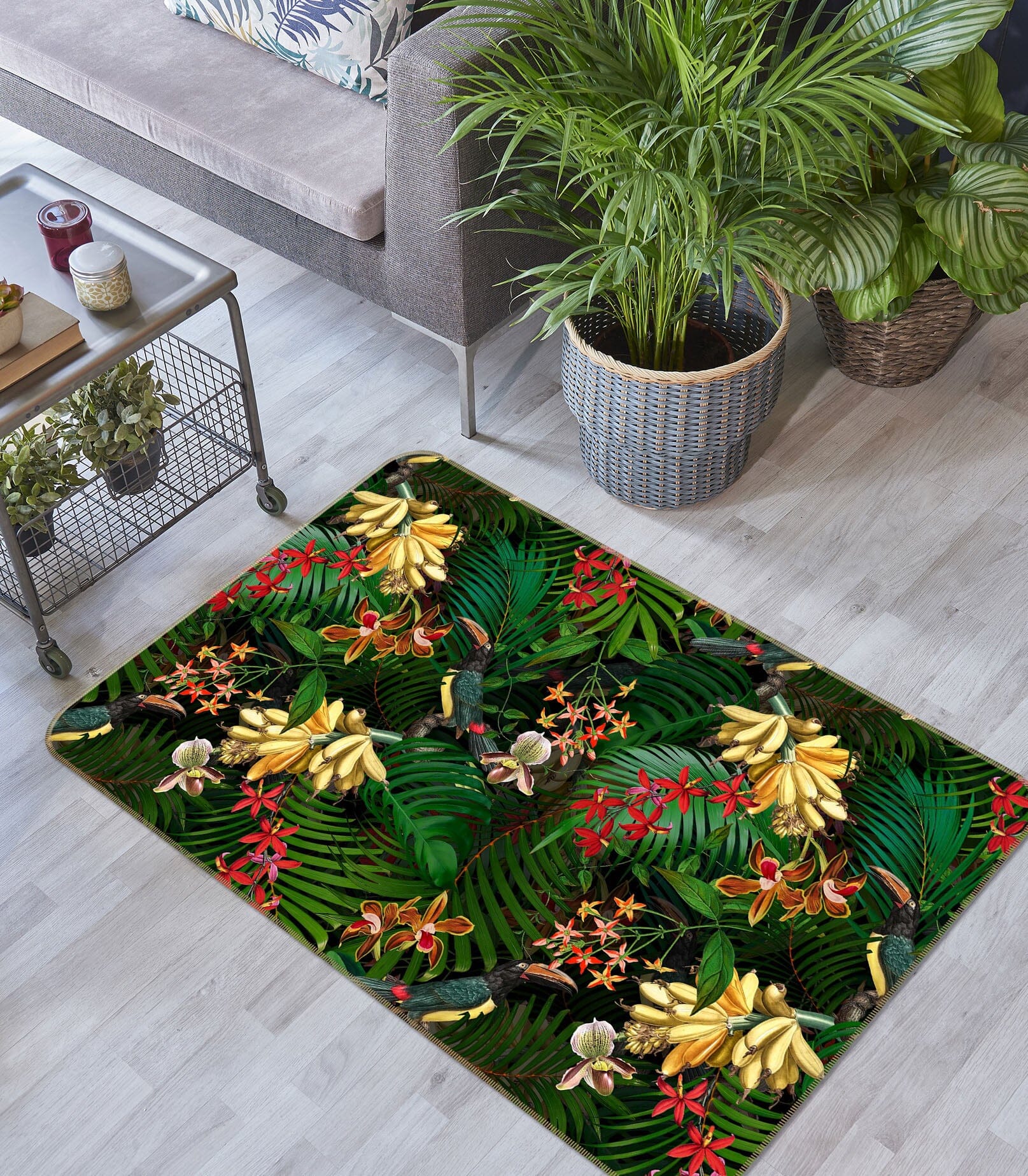 3D Forest Flowers 150 Uta Naumann Rug Non Slip Rug Mat Mat AJ Creativity Home
