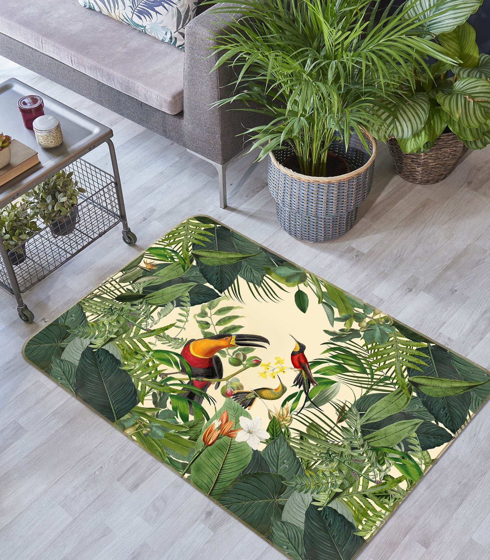 3D Bird Forest 1007 Andrea haase Rug Non Slip Rug Mat Mat AJ Creativity Home