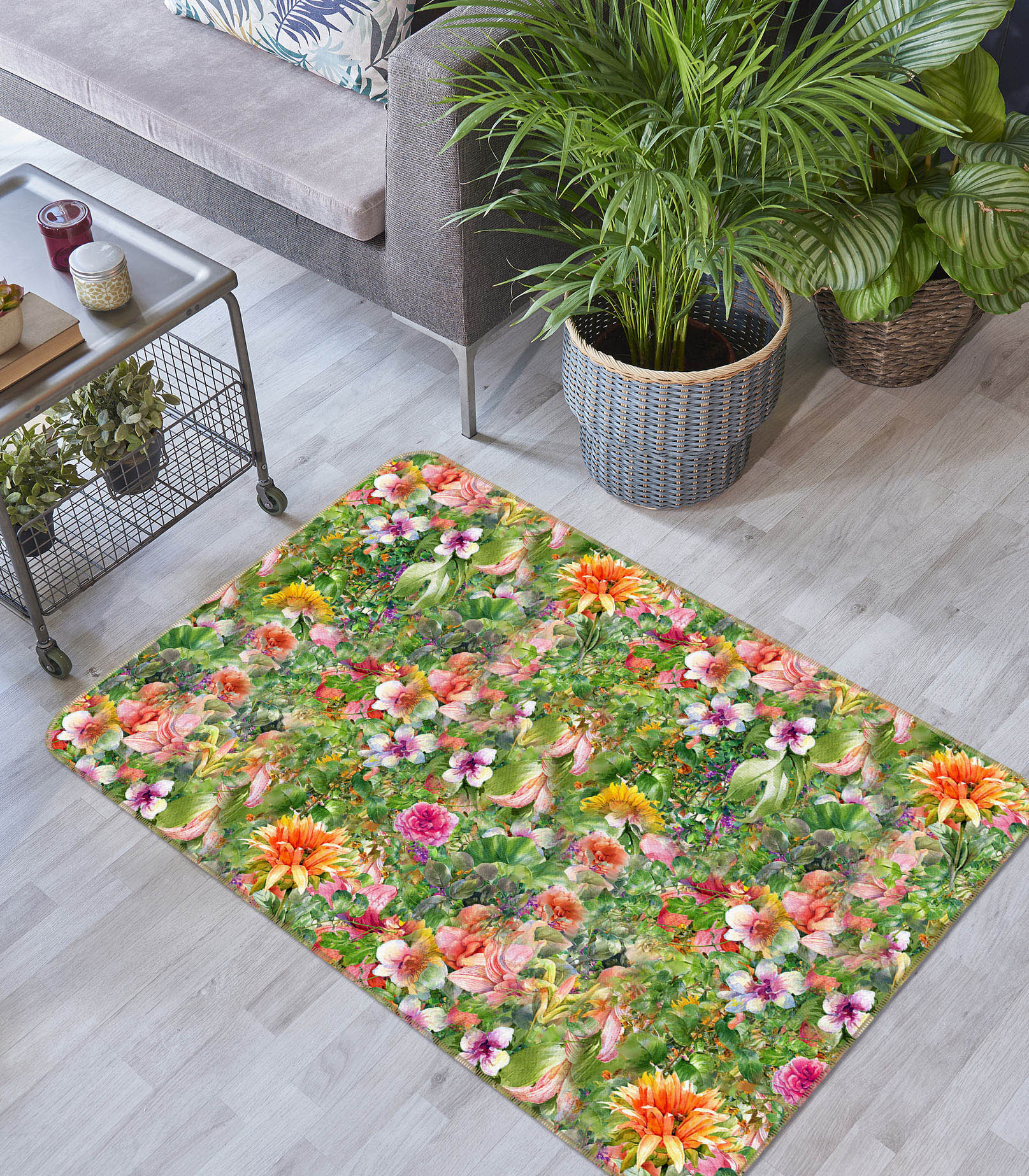 3D Flower Bush 31034 Non Slip Rug Mat