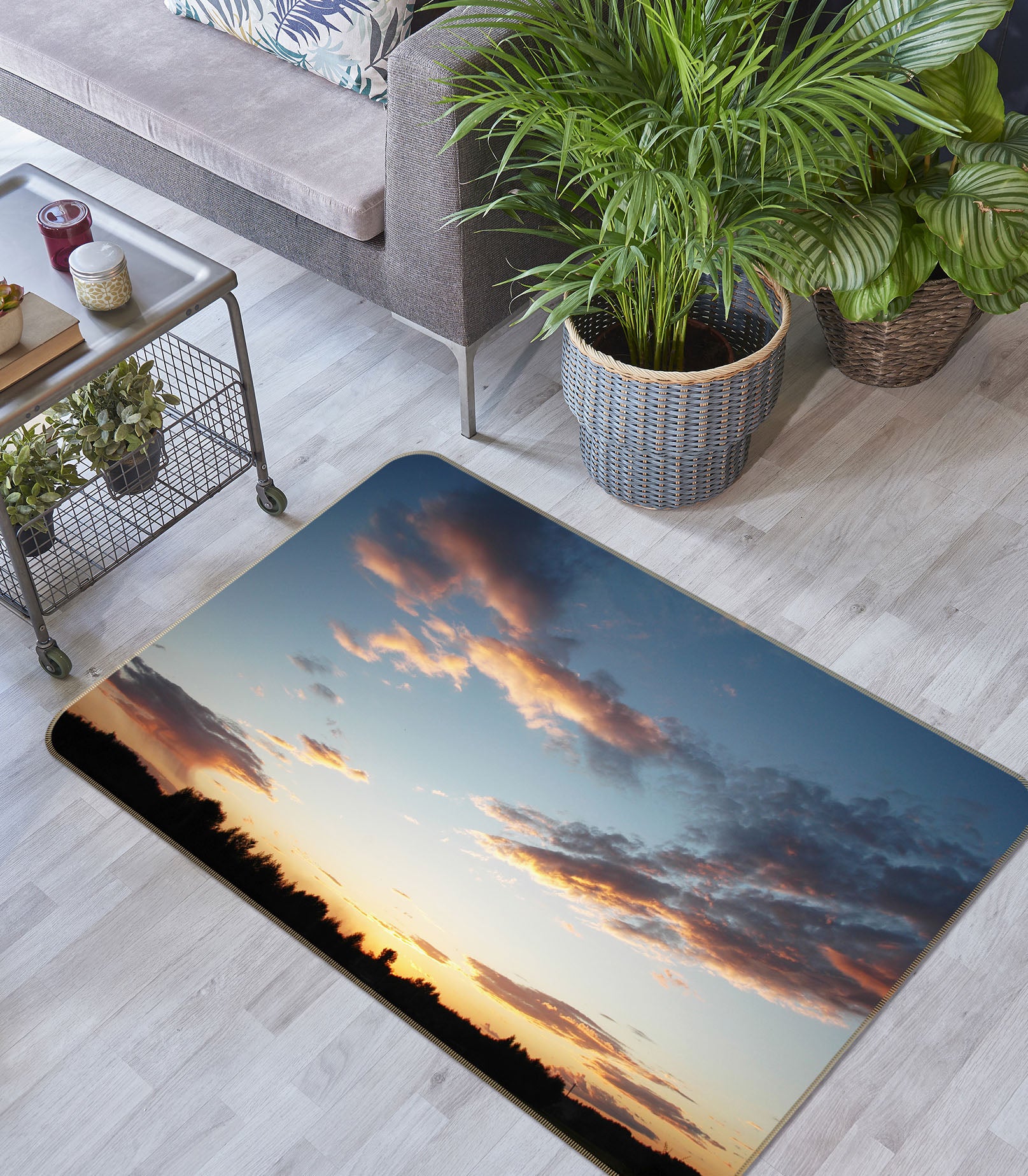 3D Sky Clouds 31184 Non Slip Rug Mat