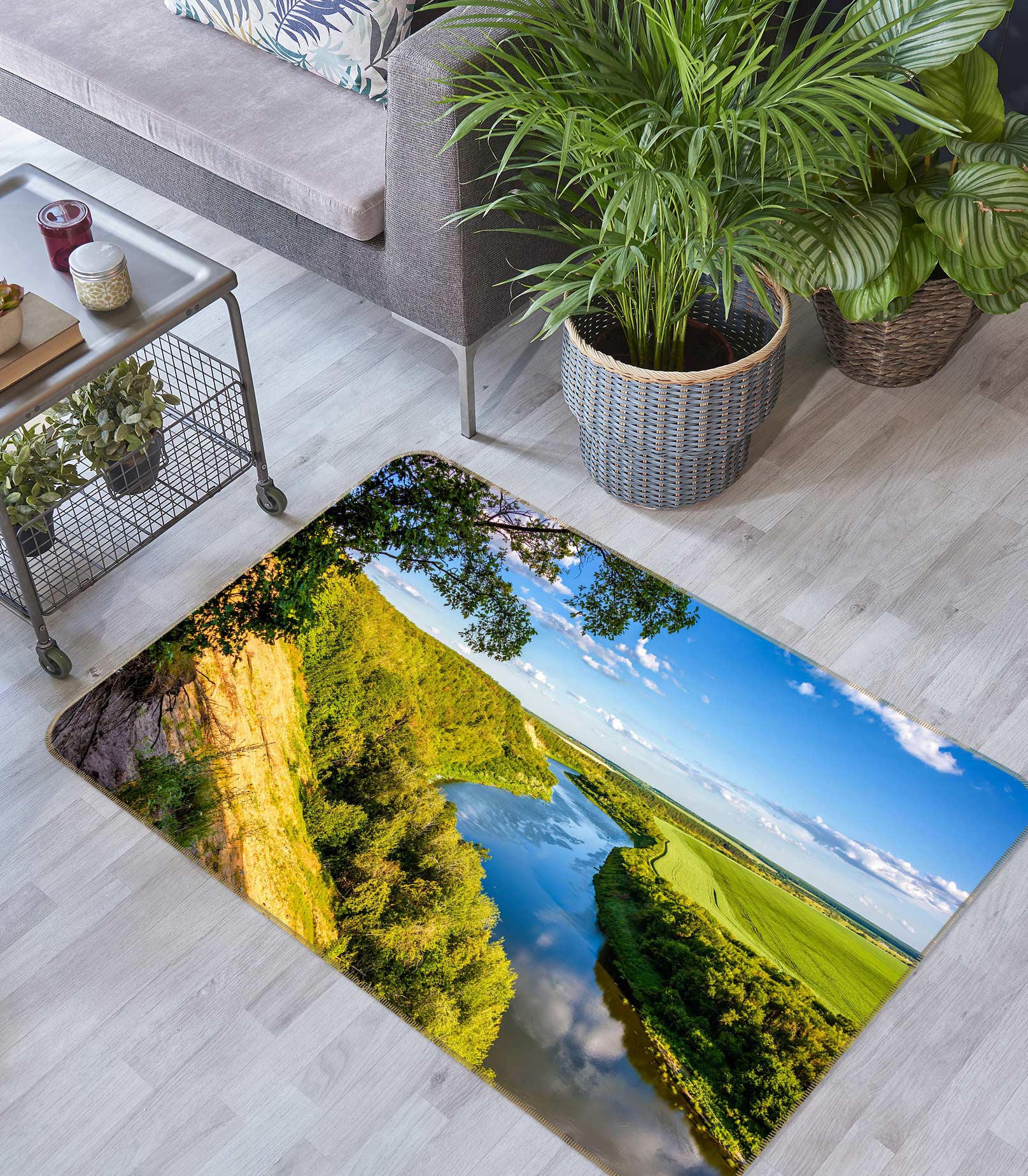 3D Grass River 77081 Non Slip Rug Mat