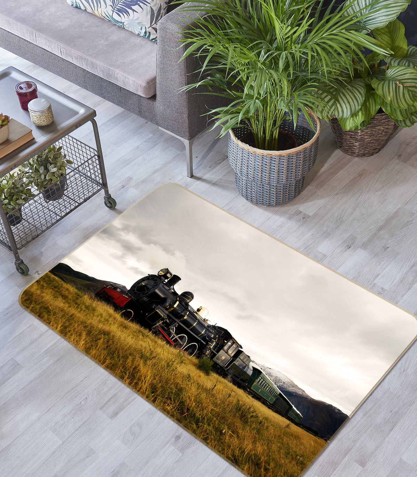 3D Grass Train 68102 Vehicle Non Slip Rug Mat