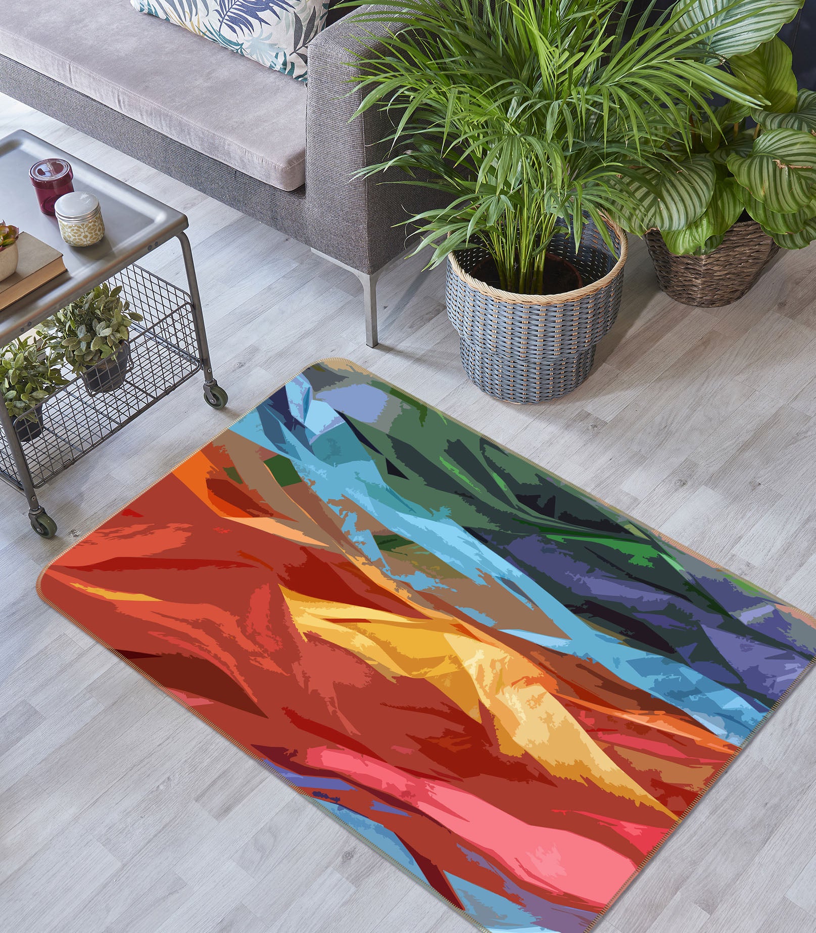 3D Mountains Final 70042 Shandra Smith Rug Non Slip Rug Mat