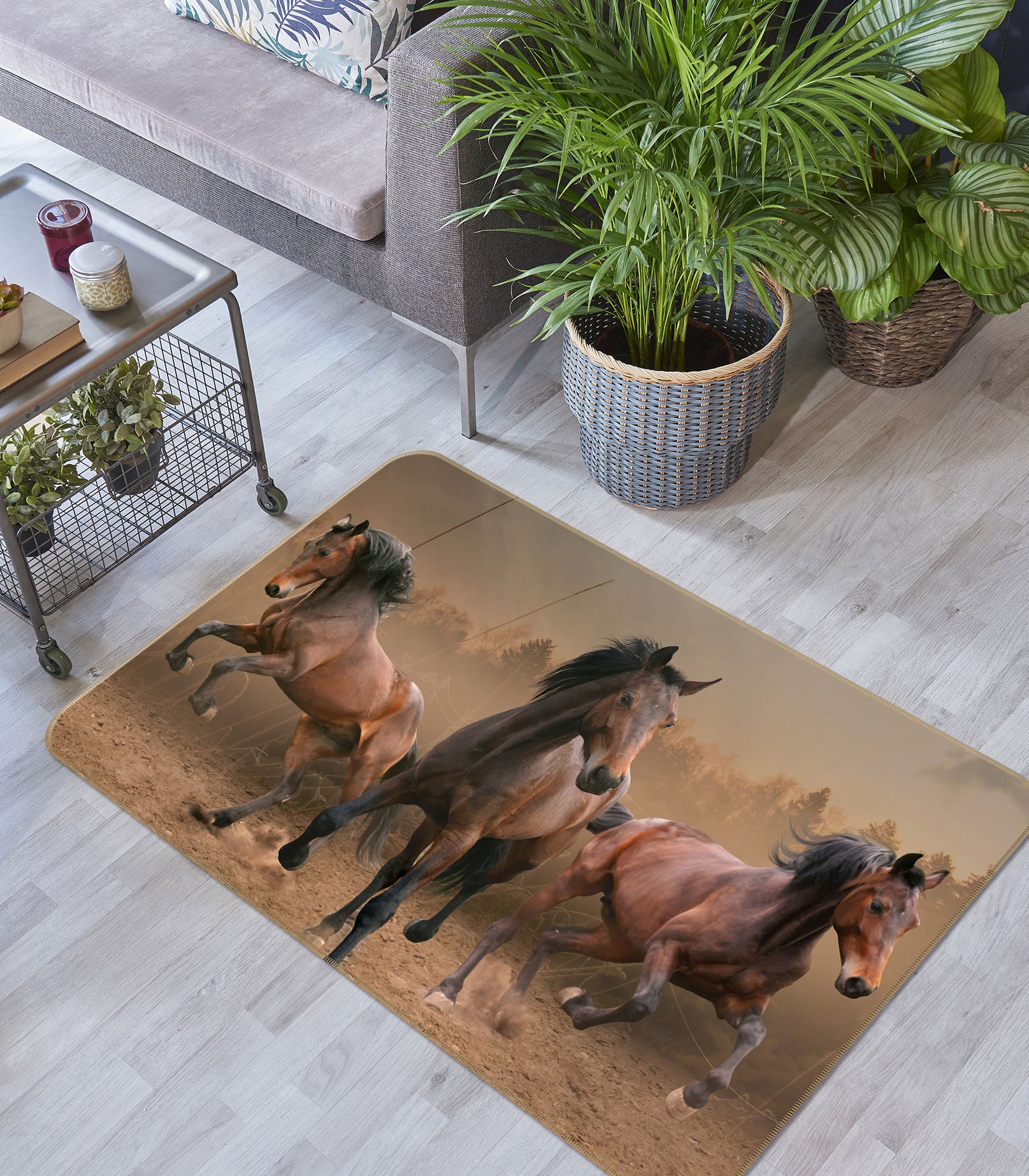3D Brown Horse 68150 Animal Non Slip Rug Mat
